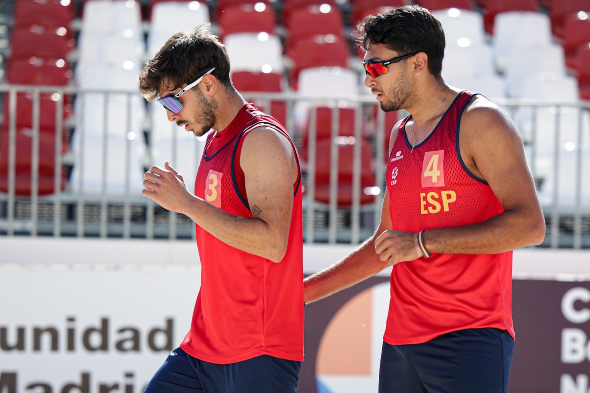 Antonio Saucedo and Álvaro Viera in one of the matches of the Group Stage of the Nations Cup 2025 held at the Puerta de Hierro Sports Park in Madrid