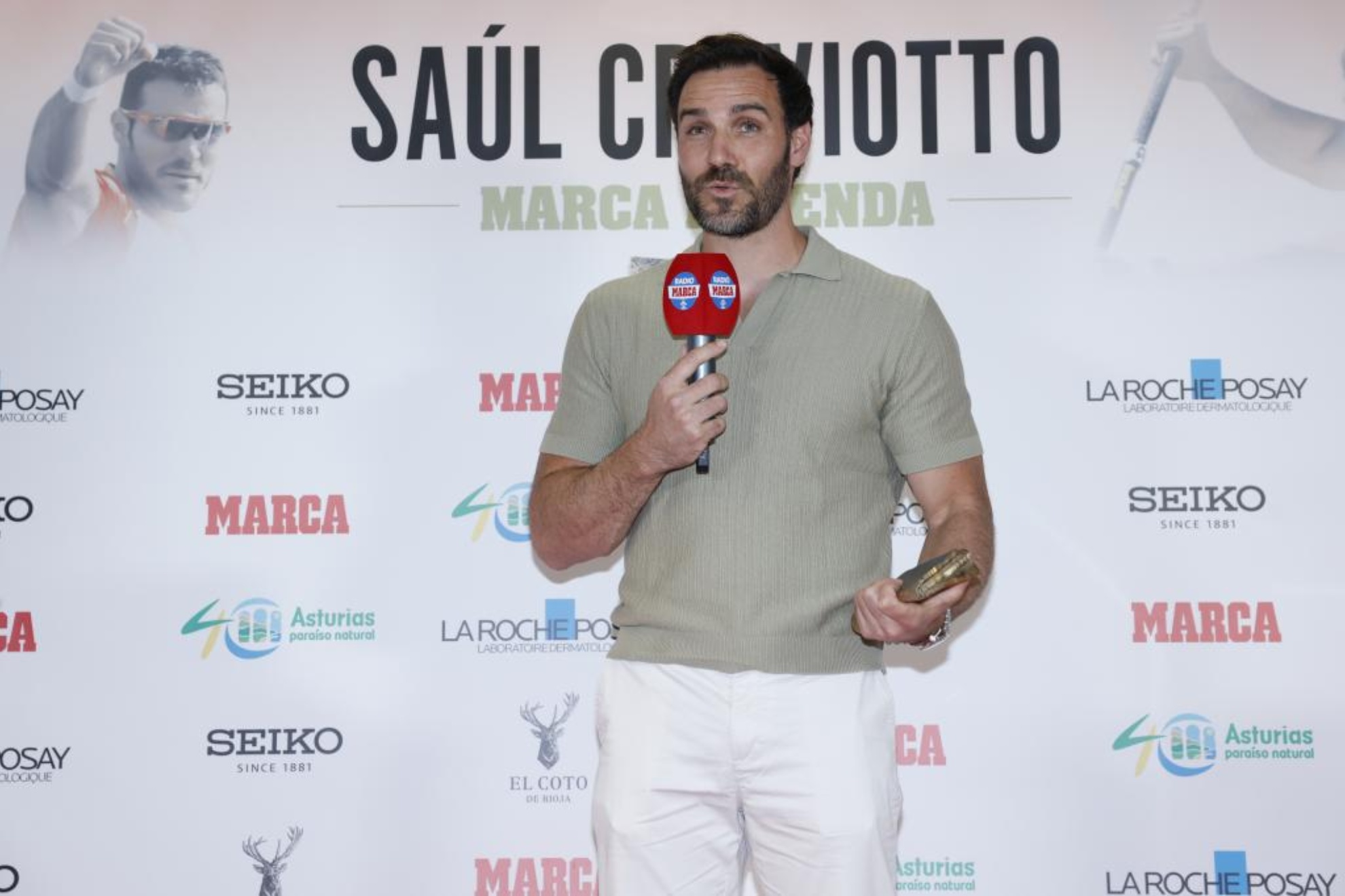 Saúl Craviotto, durante el acto