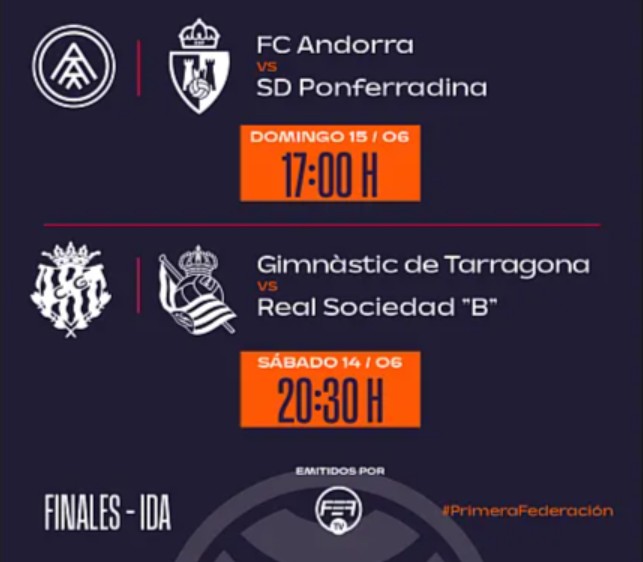 Las finales de los playoffs de ascenso ya tienen horarios y calendario