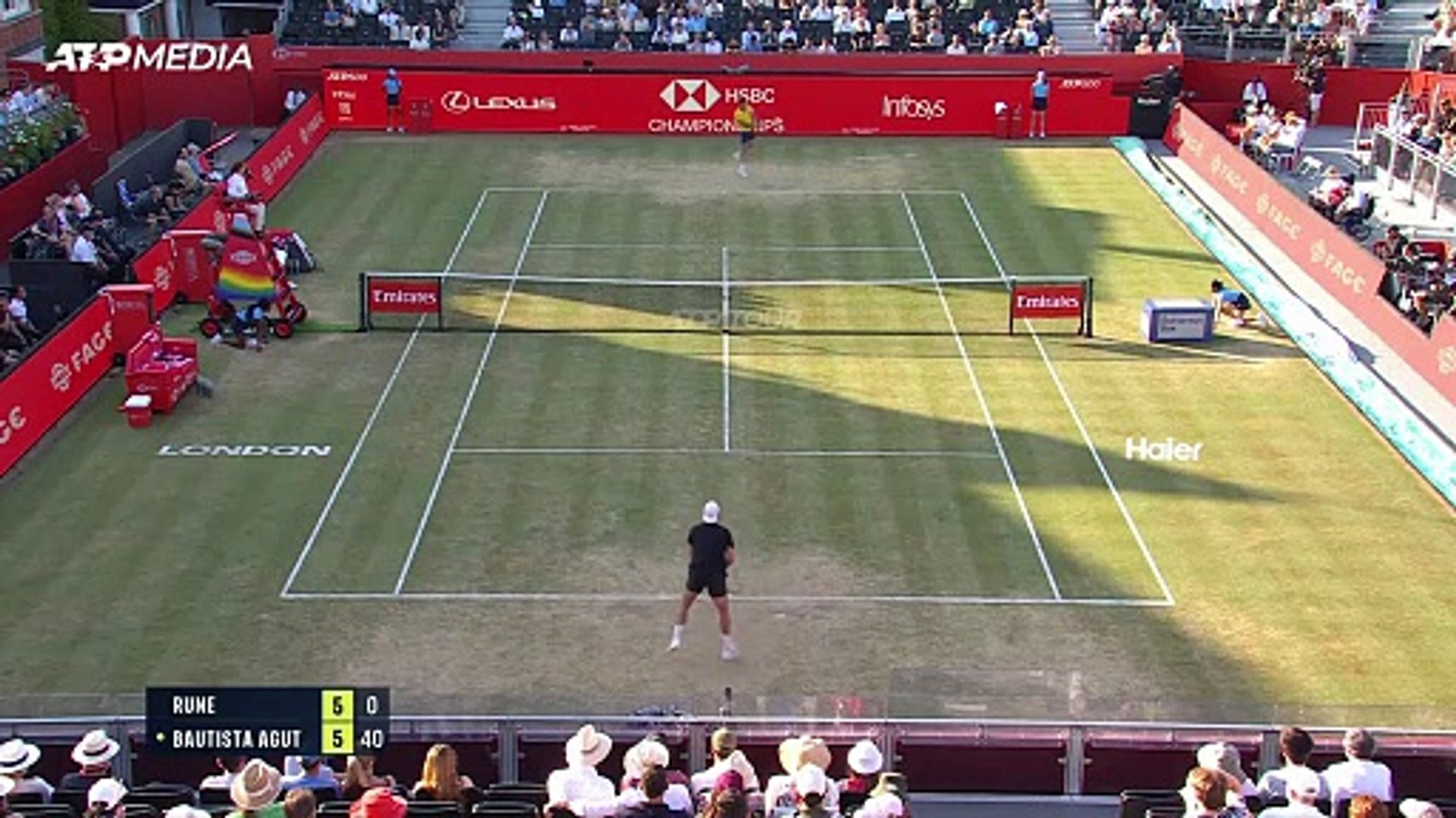 Bautista vs. Rune: 7-6, 6-7 y 6-2  Queen's ATP 500 (cuartos de final)