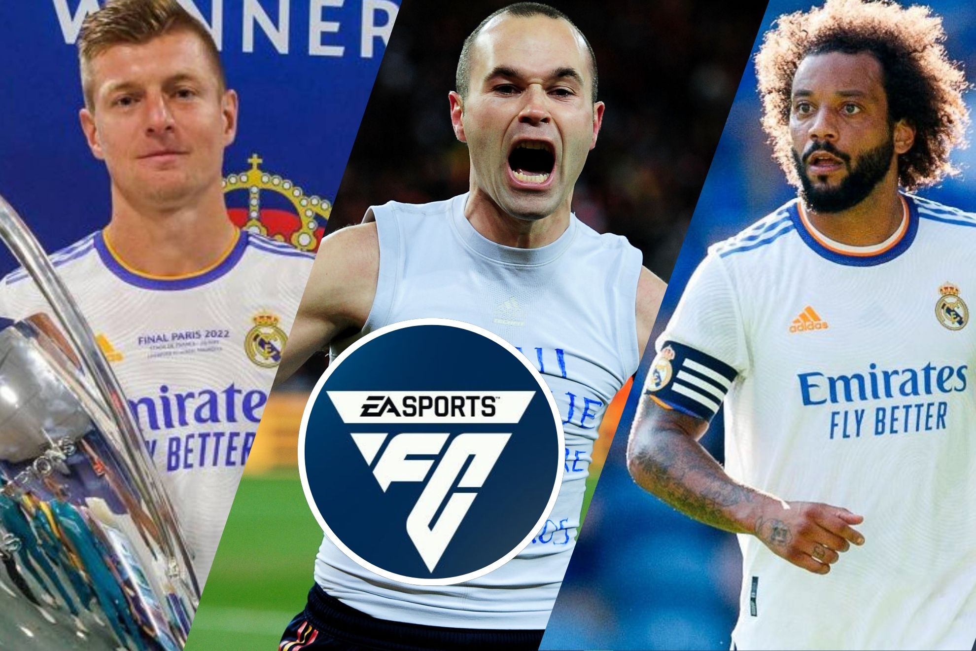 Kroos, Iniesta y Marcelo