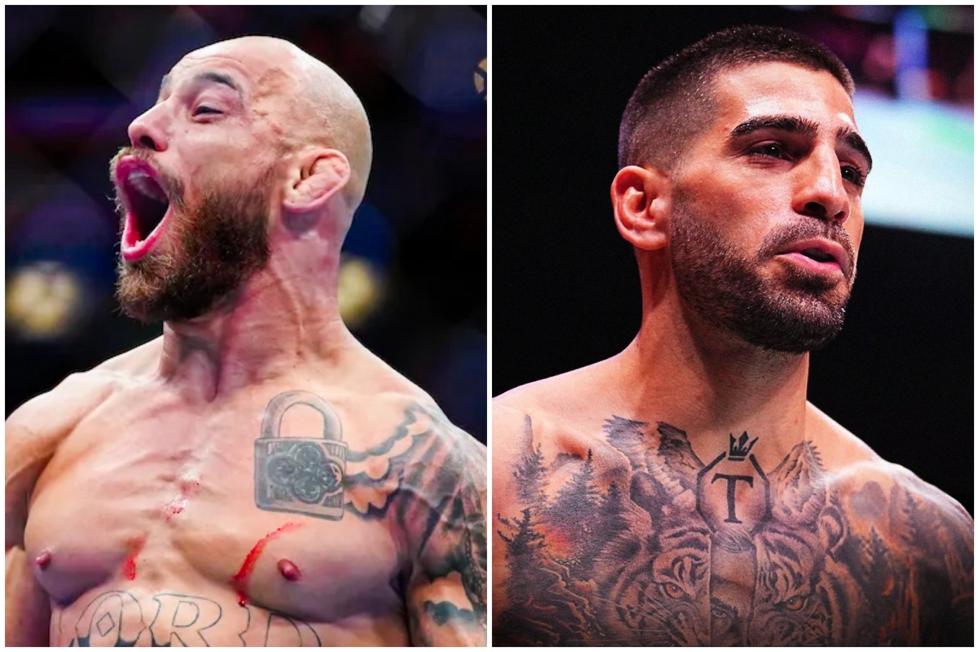 En el montaje, Jean Silva e Ilia Topuria. UFC.