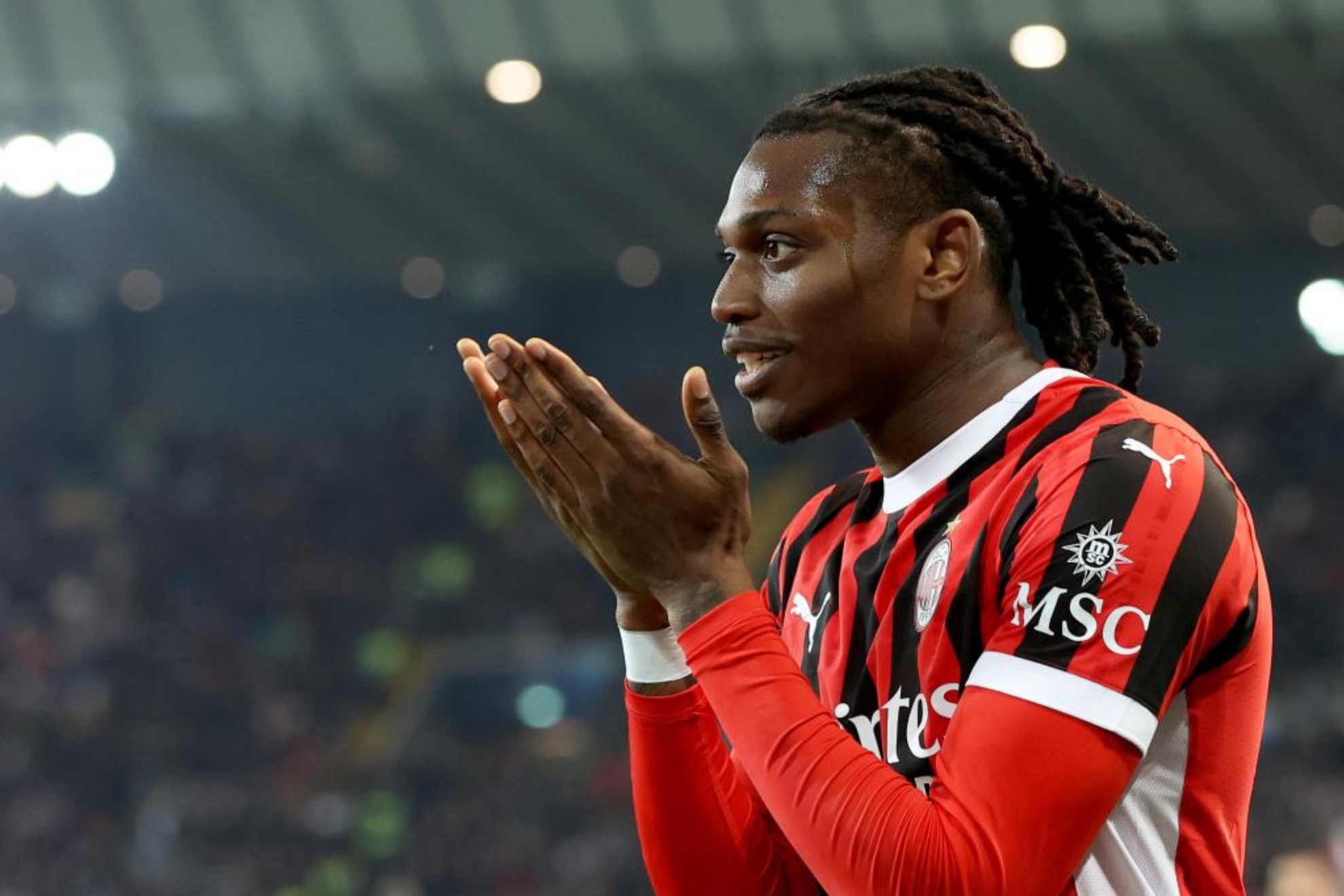 Rafael Leao con el AC Milan.