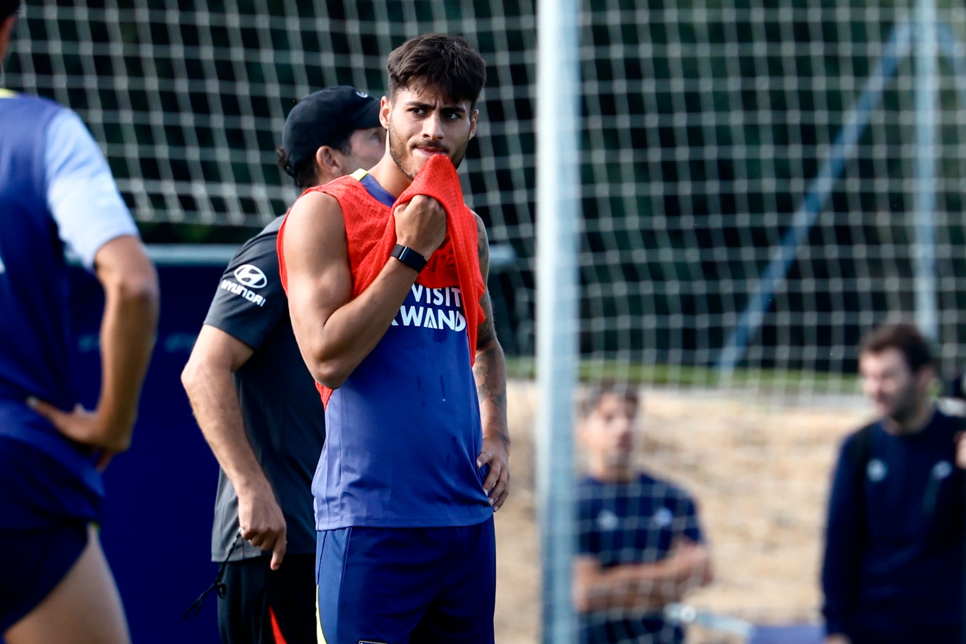Carlos Martín, durante un entrenamiento en Los Ángeles de San Rafael.