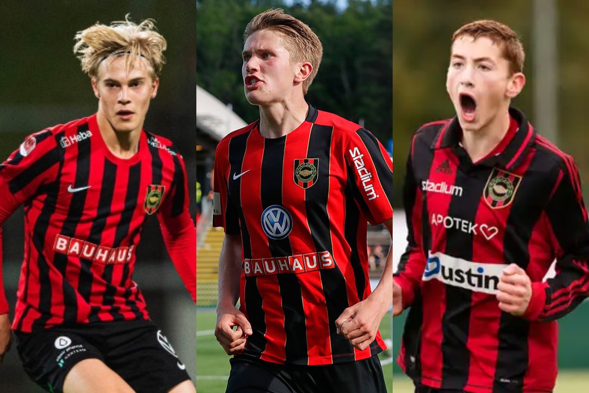 Bergvall, Gyokeres y Kulusevski.