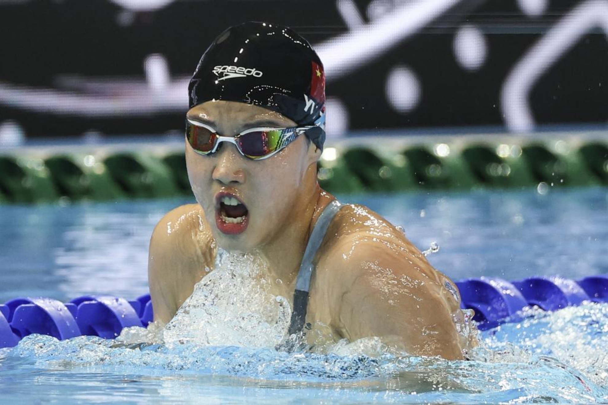 Zidi Yu (12), en la final de los 200 estilos