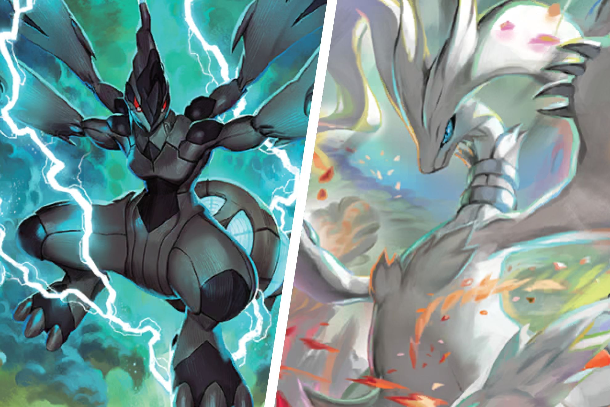 Artes alternativas de Zekrom y Reshiram en Pokémon TCG.