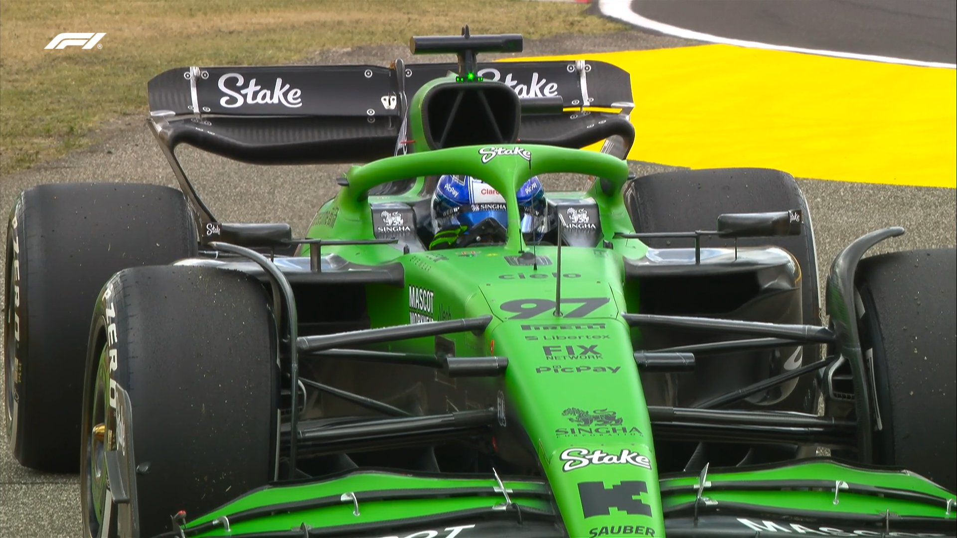 Paul Aron, con el Sauber, en la FP1 de Hungría.
