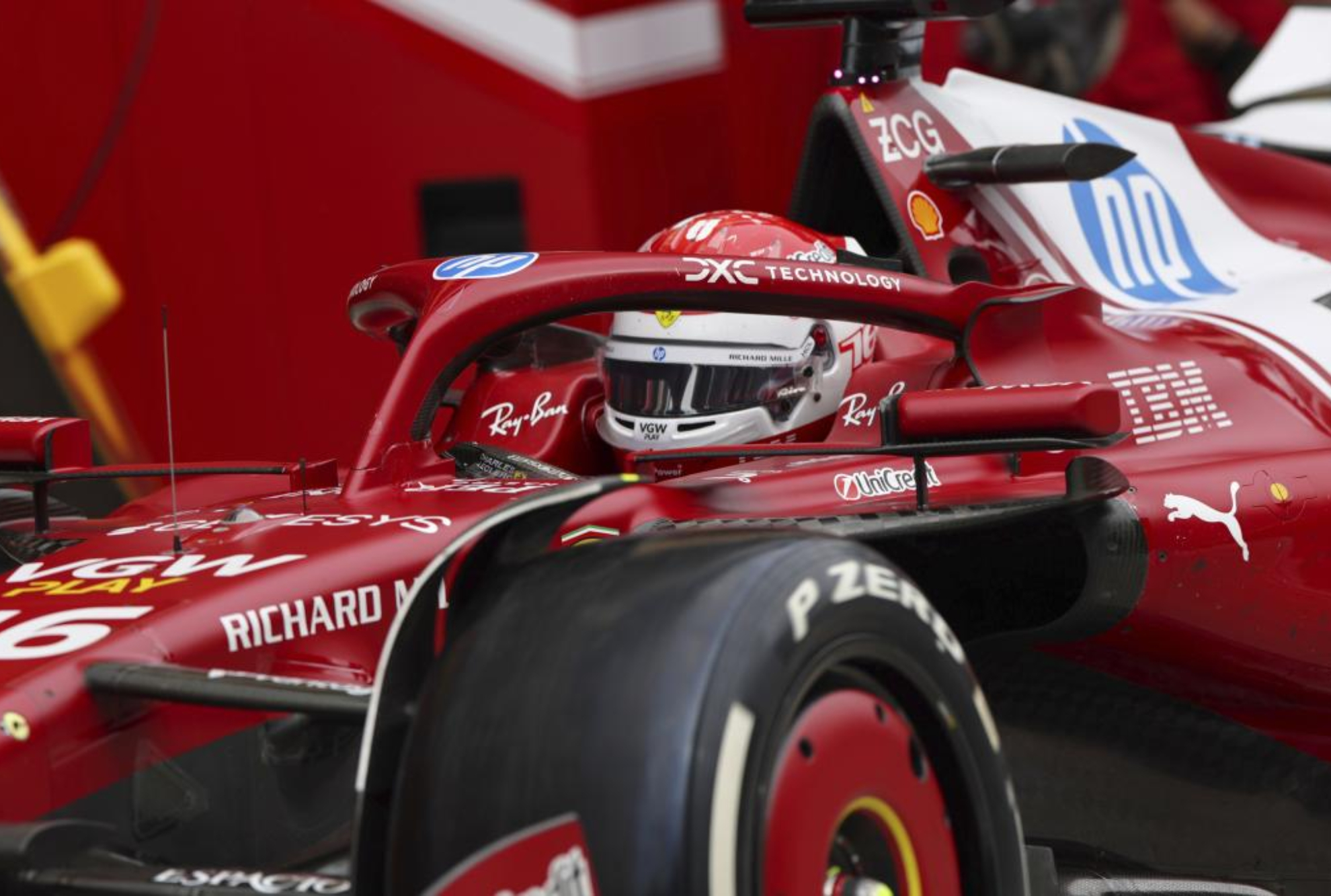 Leclerc, en carrera.