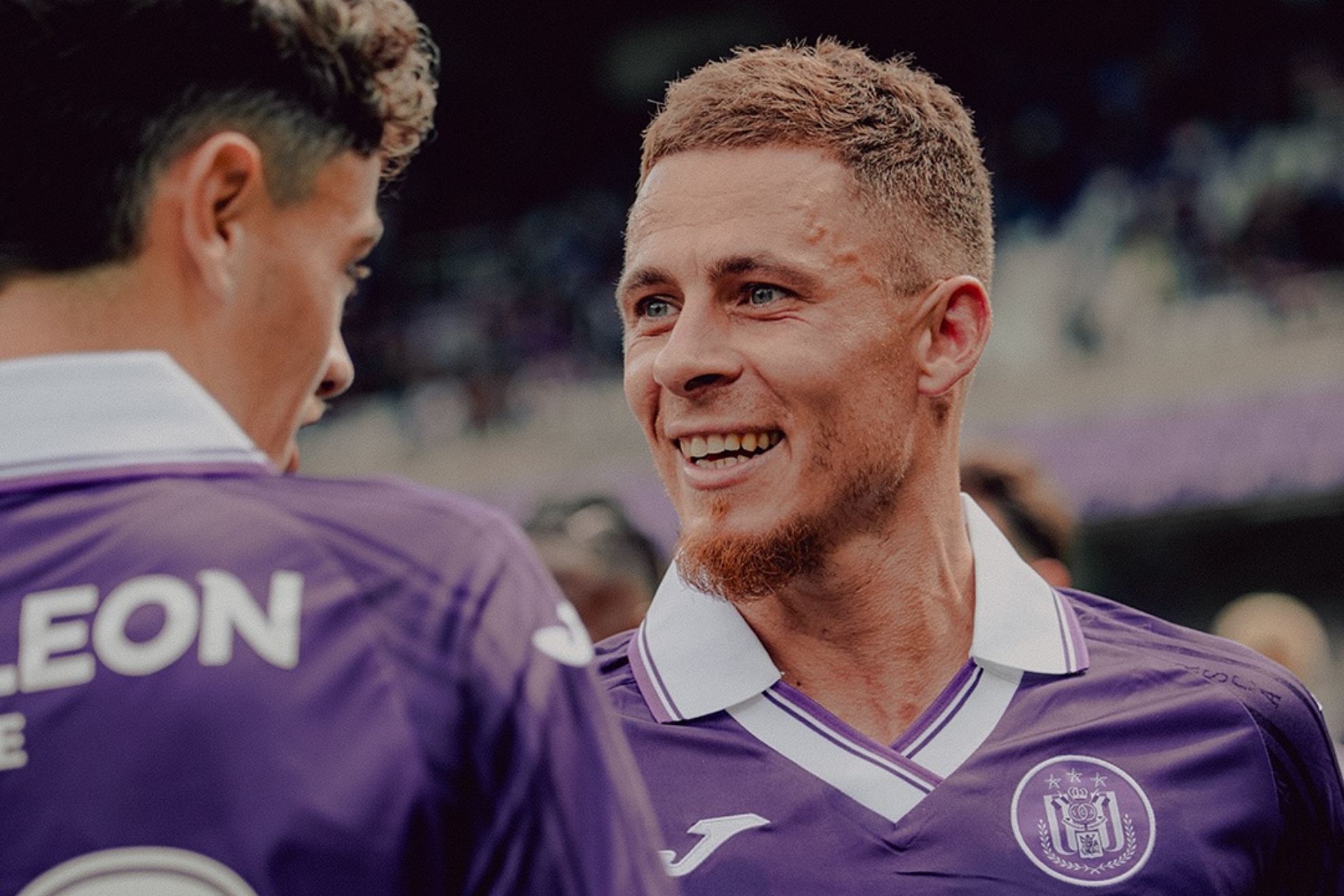 Thorgan Hazard celebra un gol con el Anderlecht.