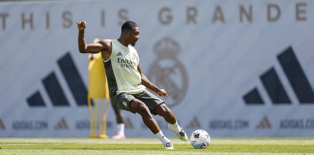 Alaba en uno de los entrenamientos de la pretemporada.