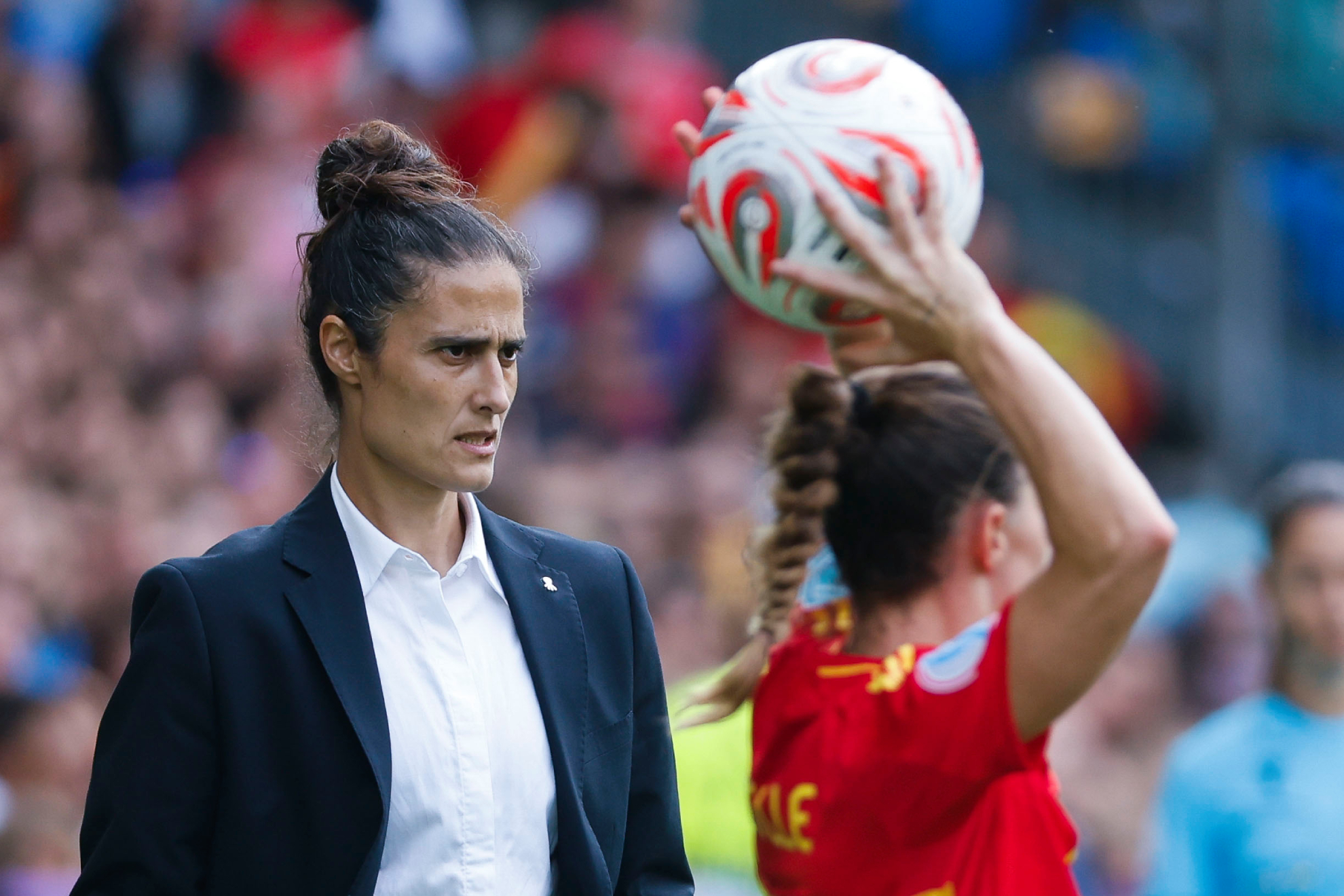 Montse Tomé, en la Eurocopa
