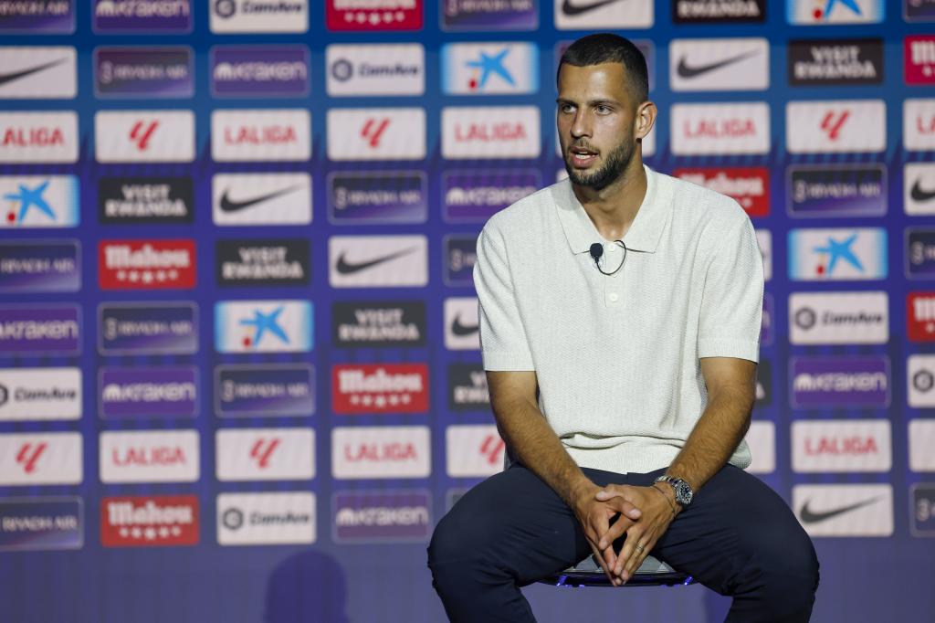 David Hancko, durante su presentación como nuevo jugador del Atlético.