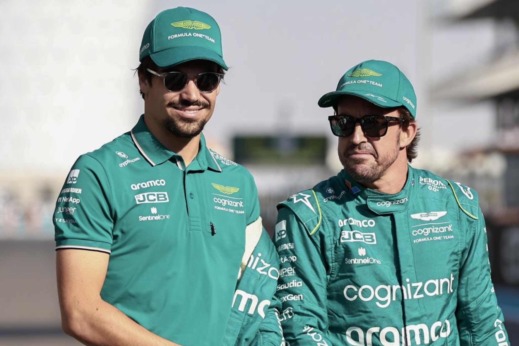 Fernando Alonso con Lance Stroll.