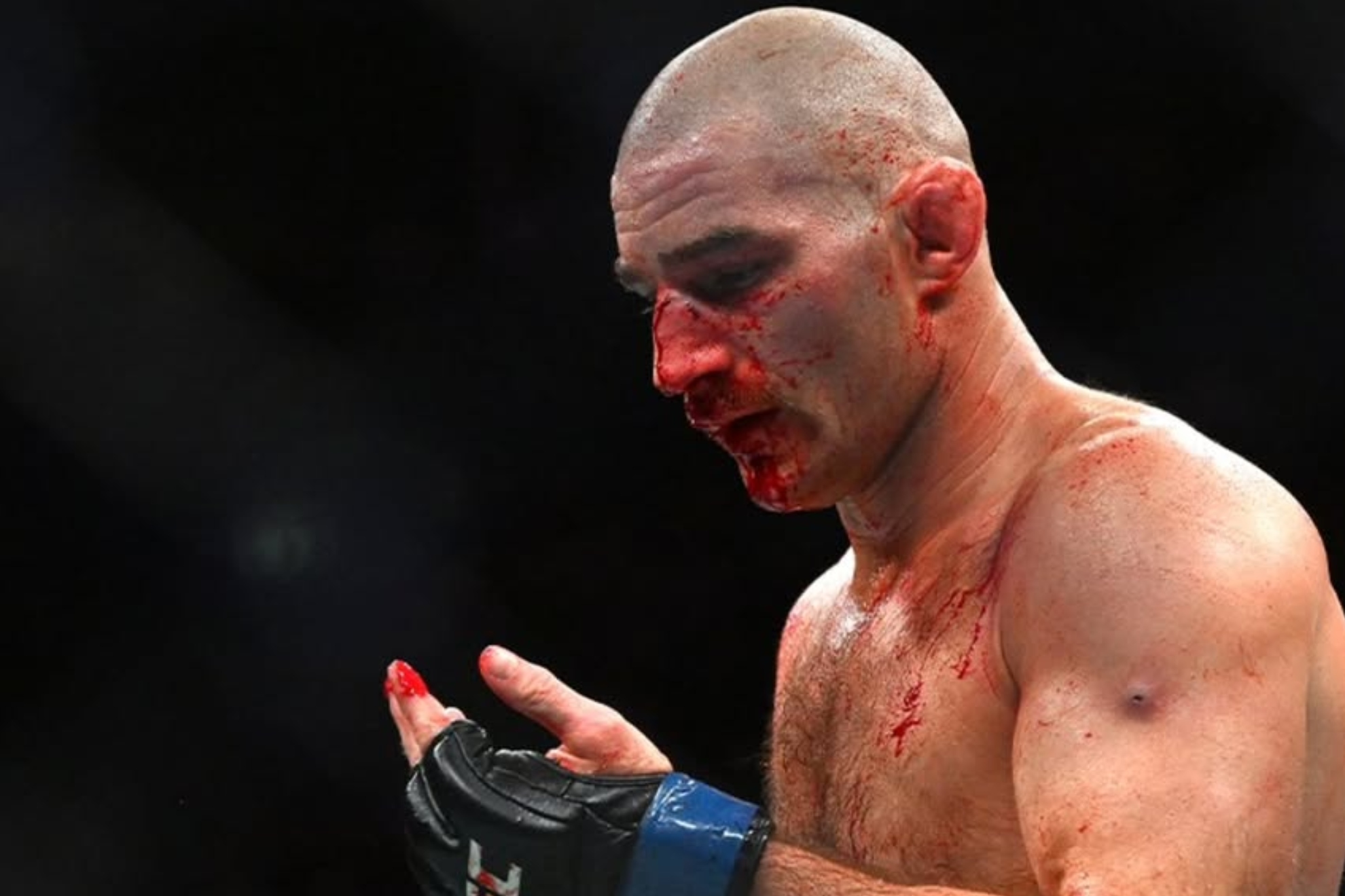 Sean Strickland, durant esu última pelea ante Dricus Du Plessis.