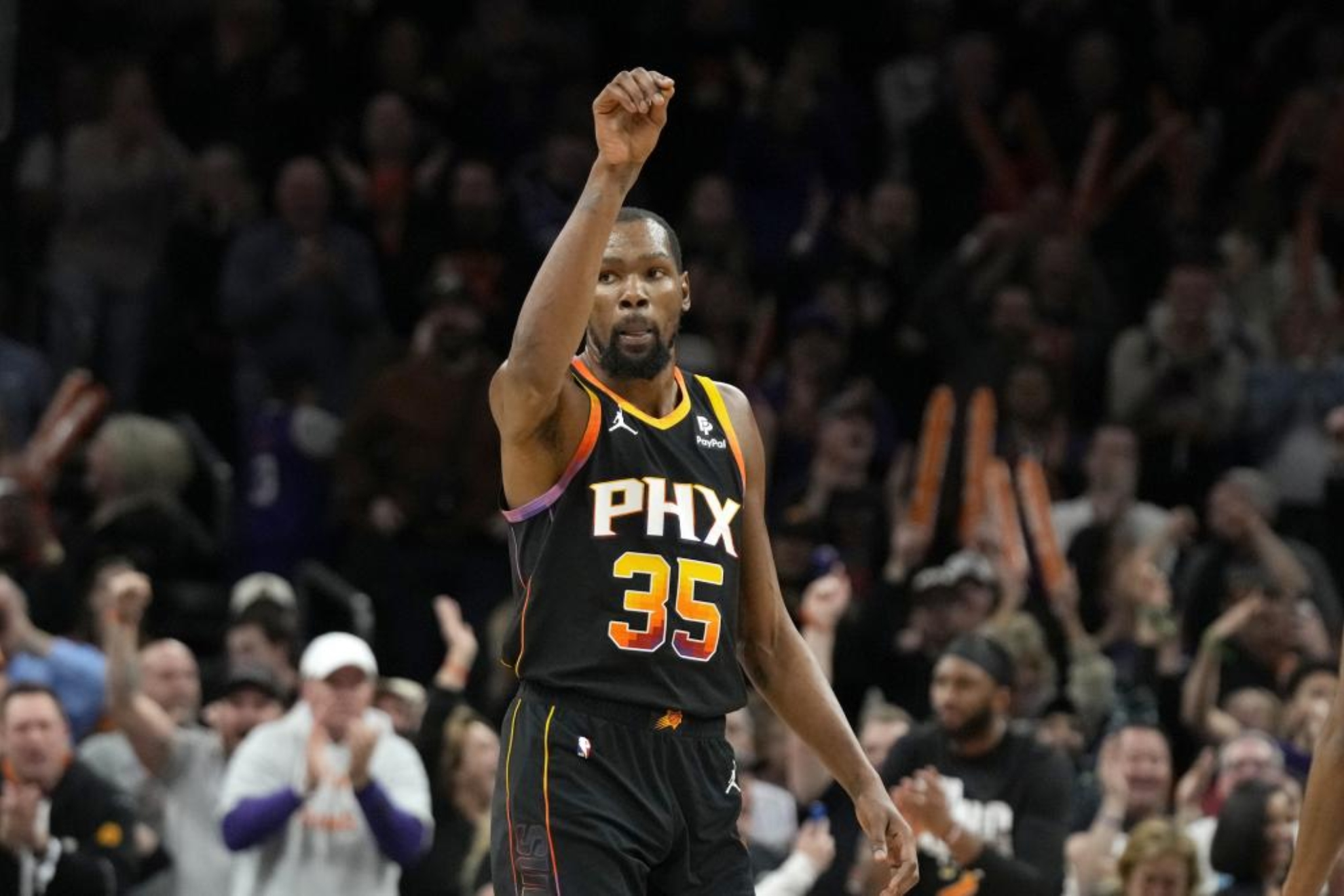 Kevin Durant, en un partido con los Phoenix Suns.