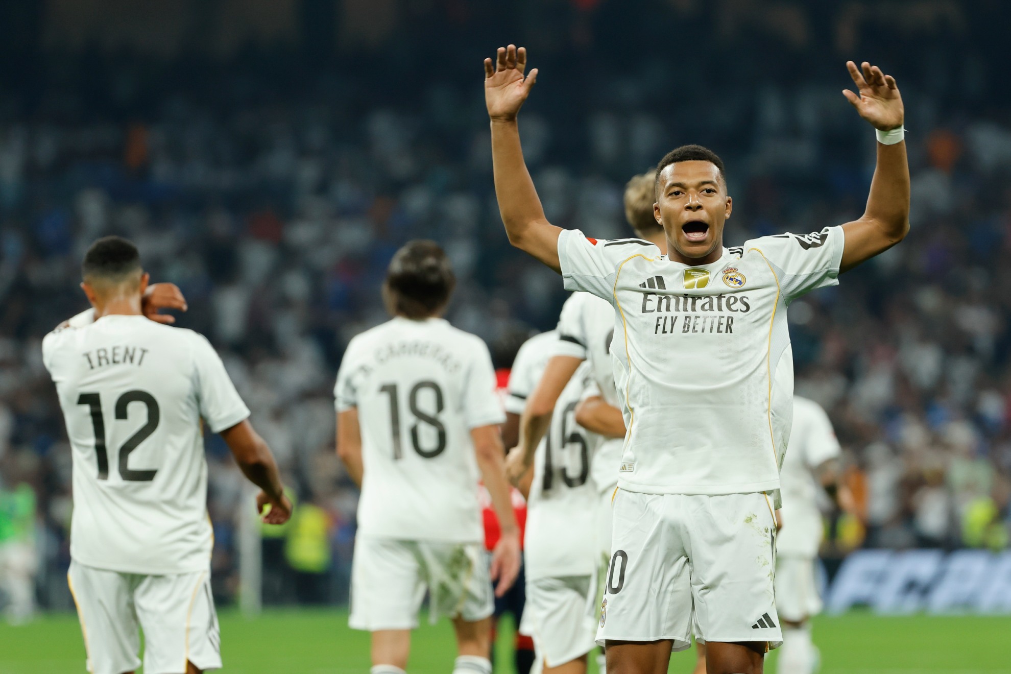 Kylian Mbappé celebra un gol. EFE