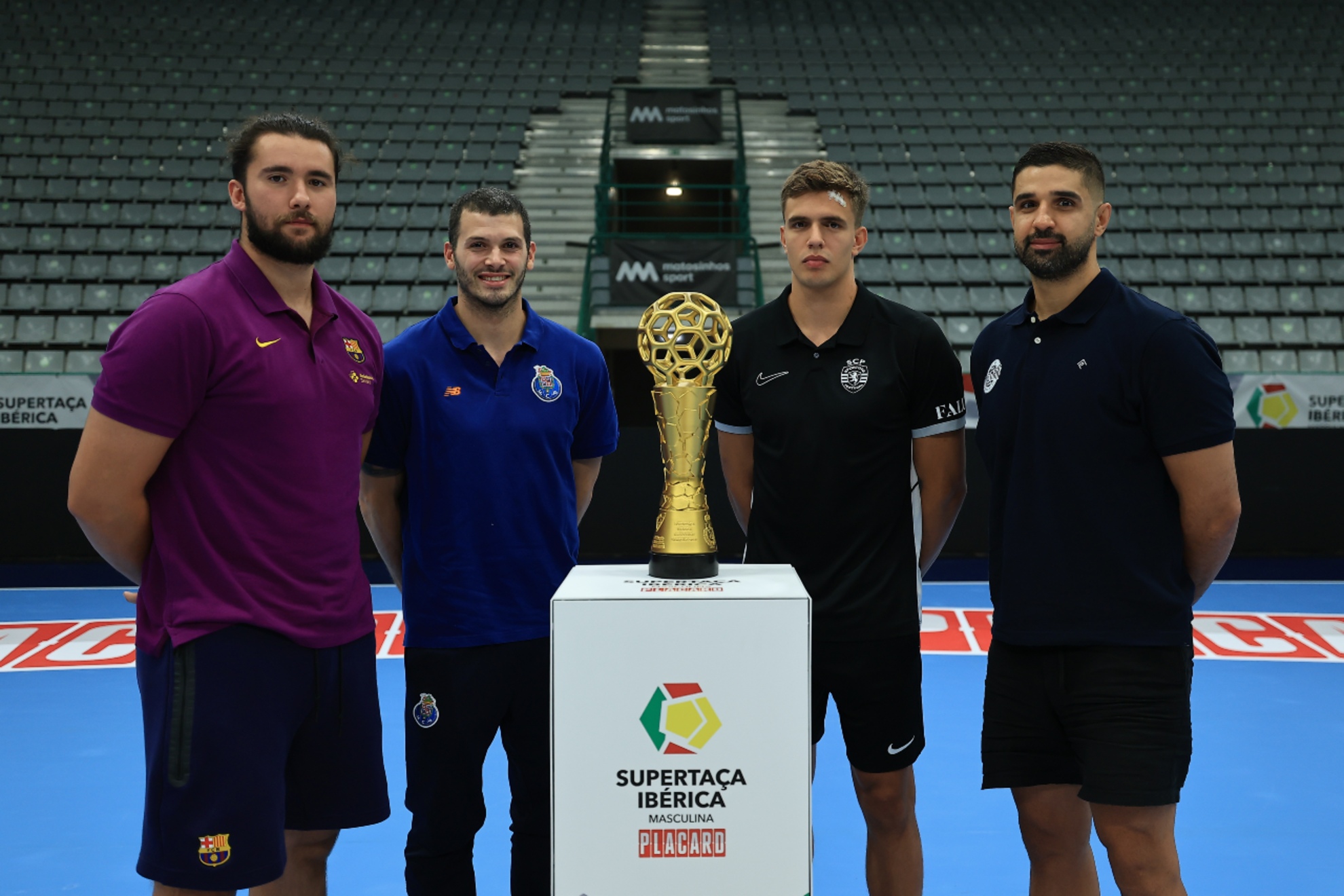 Los representantes del Barça, Porto, Sporting y Ademar.