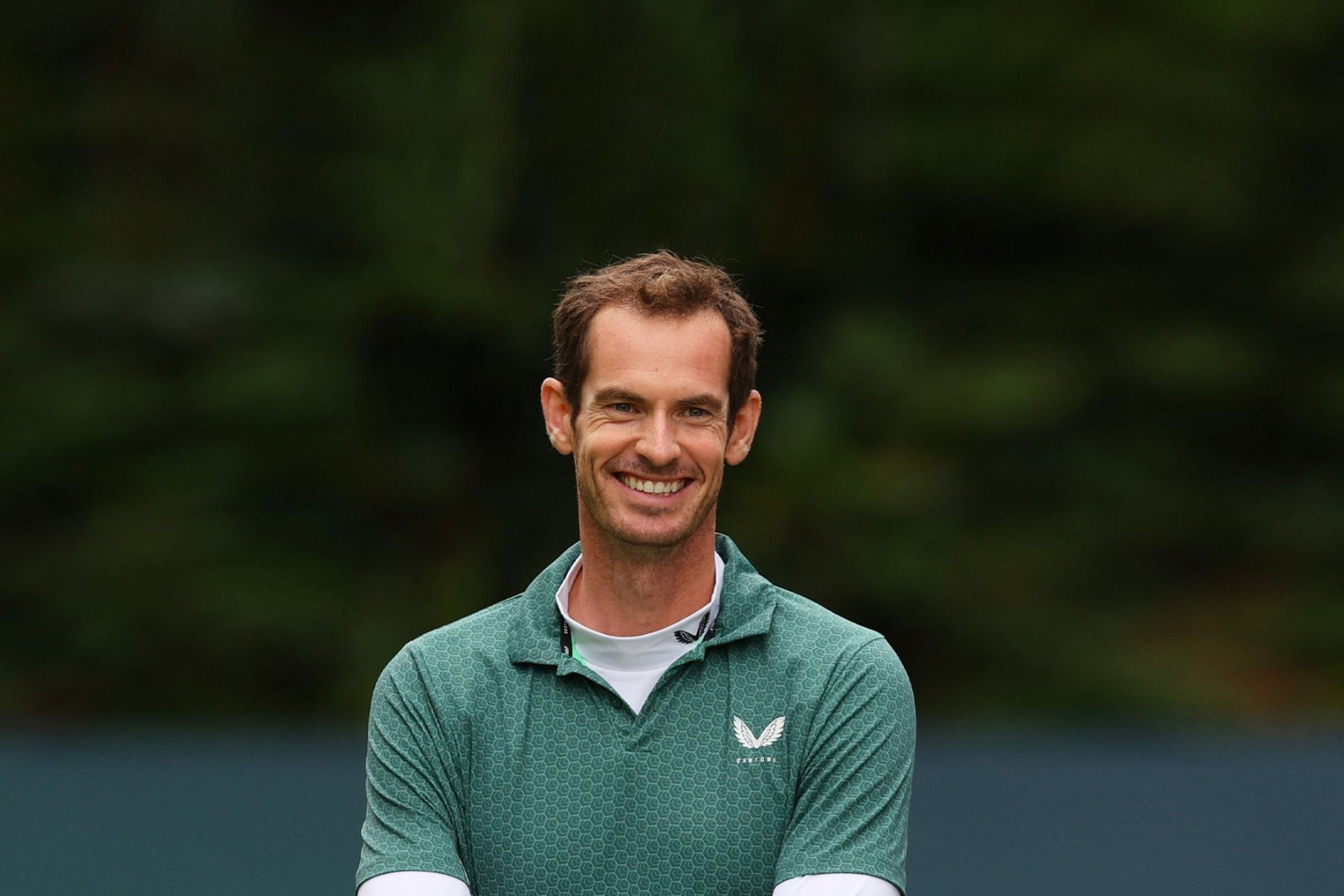 Andy Murray antes de debutar en su primer torneo profesional de golf.