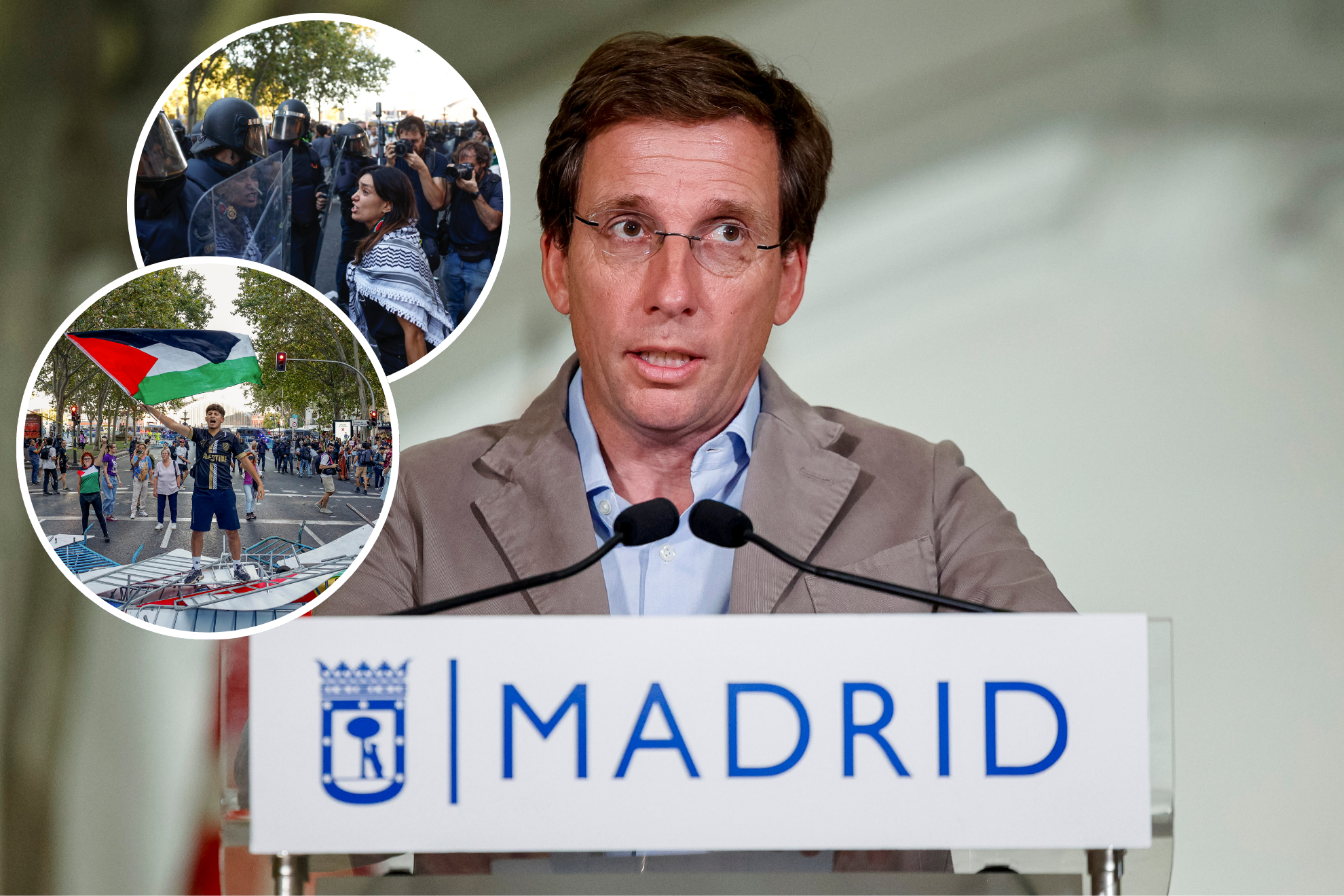 José Luis Martínez-Almeida hablando sobre las protestas en la última etapa de 'La Vuelta'