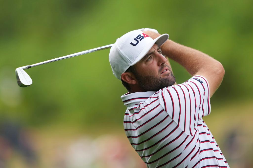 Scottie Scheffler, en un entrenamiento
