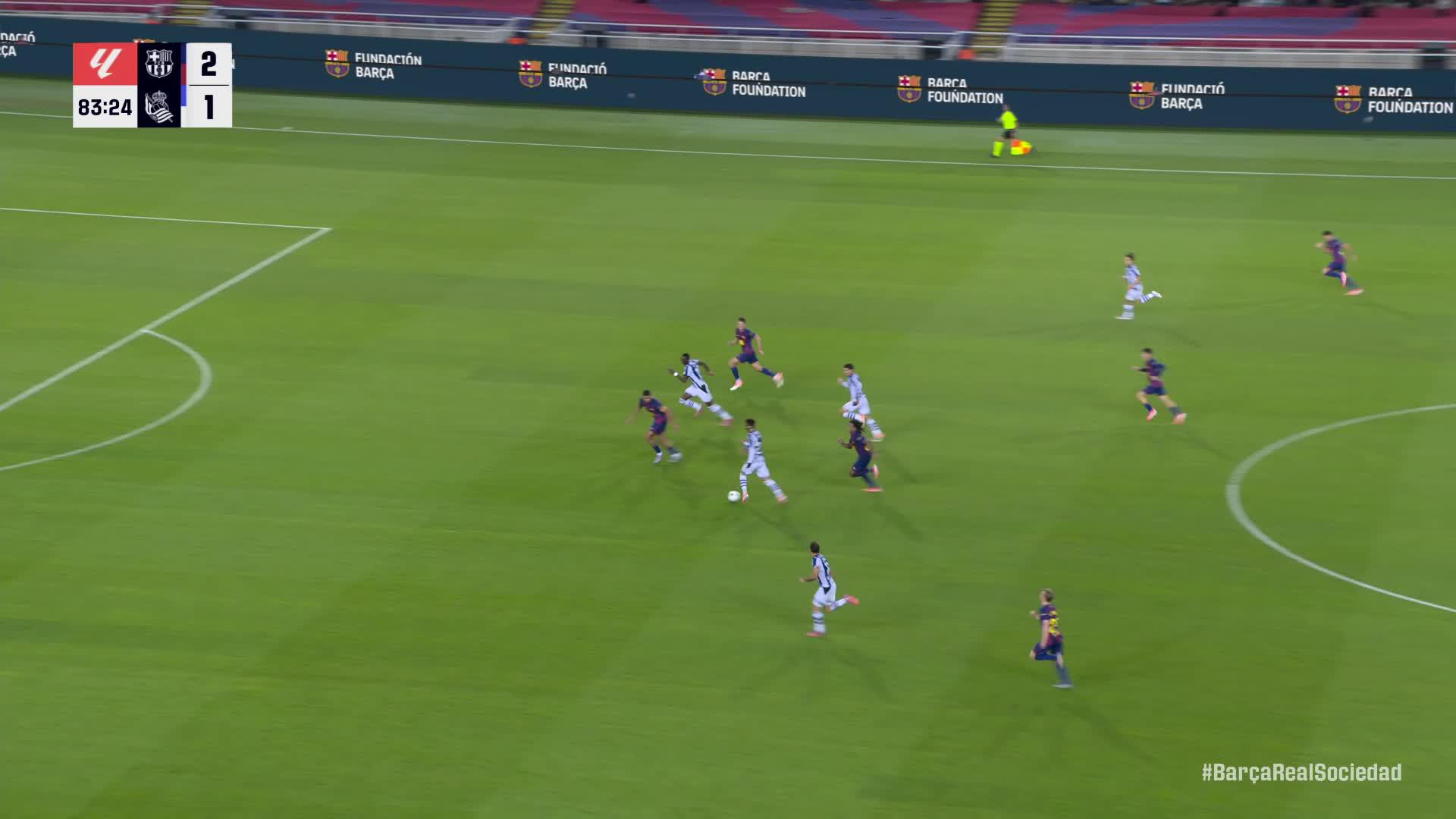 Barcelona 2-1 Real Sociedad: resumen y goles LaLiga EA Sports (J7)