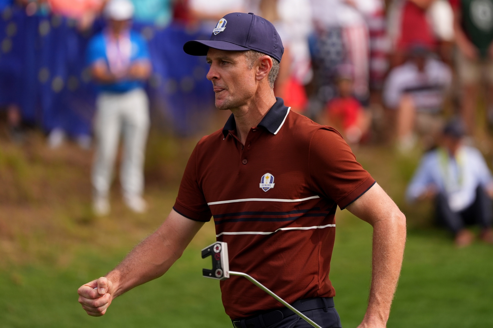 Justin Rose durante los fourballs del sábado.