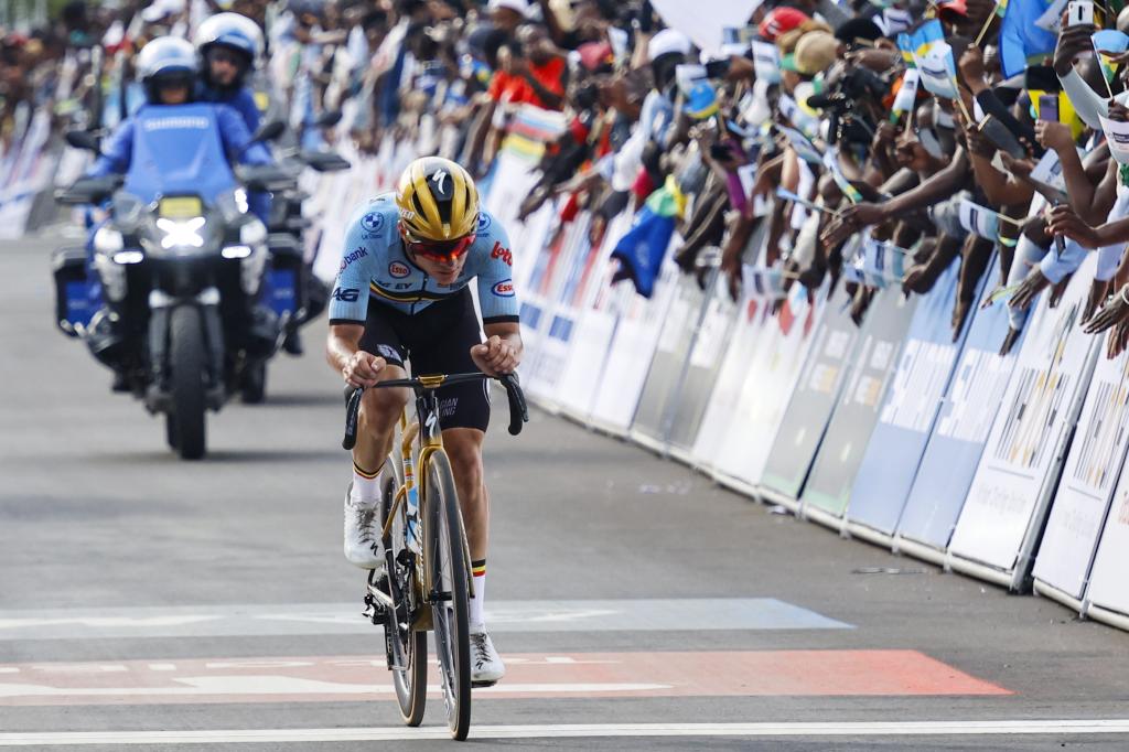 Remco, durante el Mundial de Kigali.