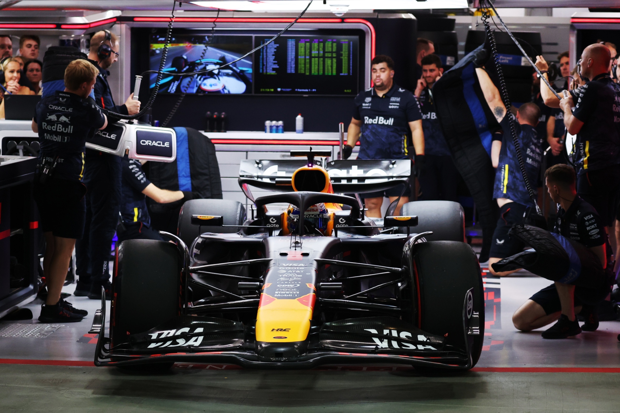 Max Verstappen durante la sesión de clasificación del GP de Singapur.