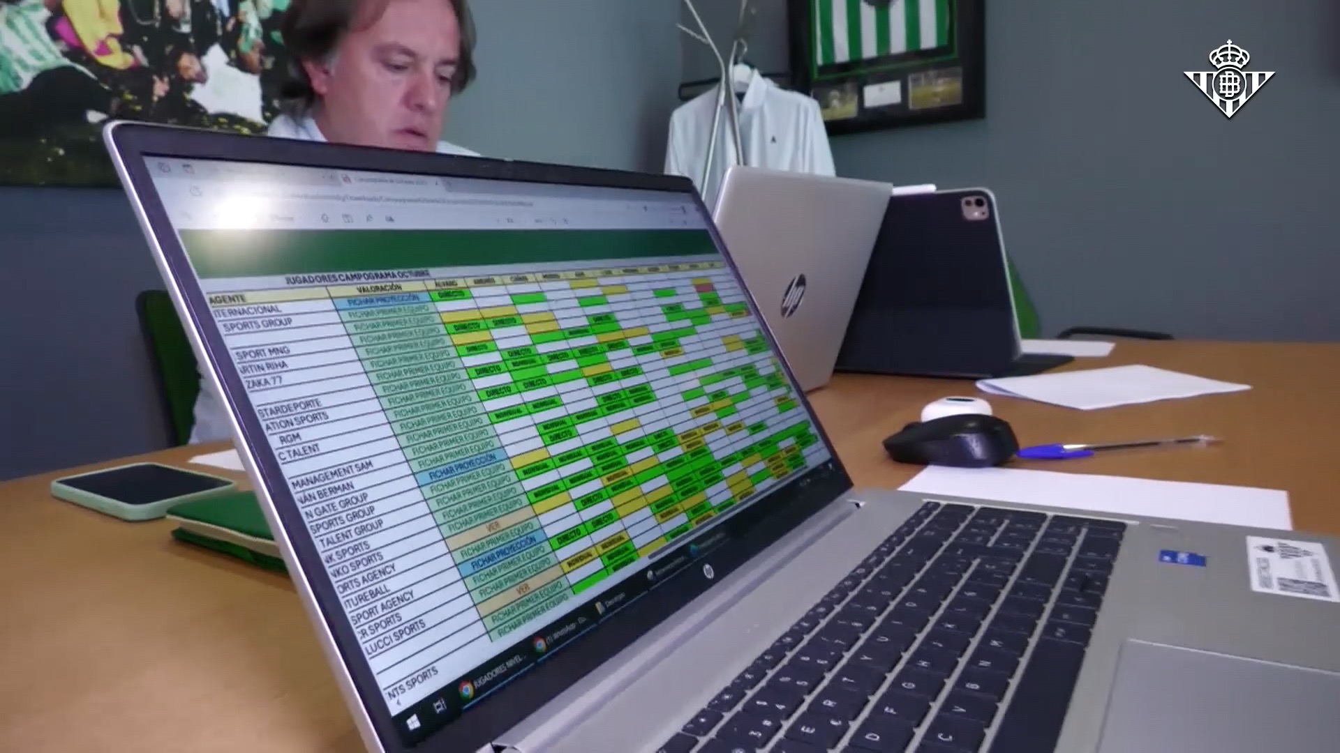 El 'excel' de la Dirección Deportiva