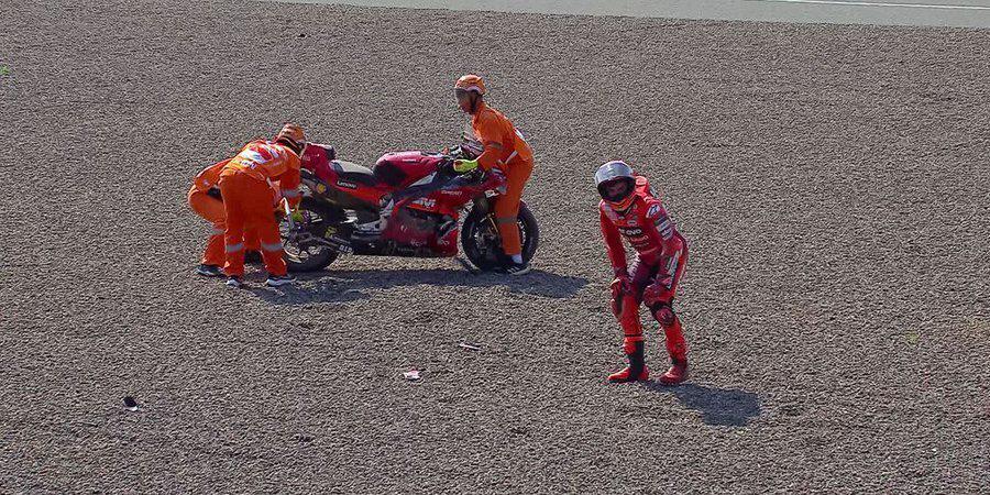 Marc Márquez, tras el accidente.