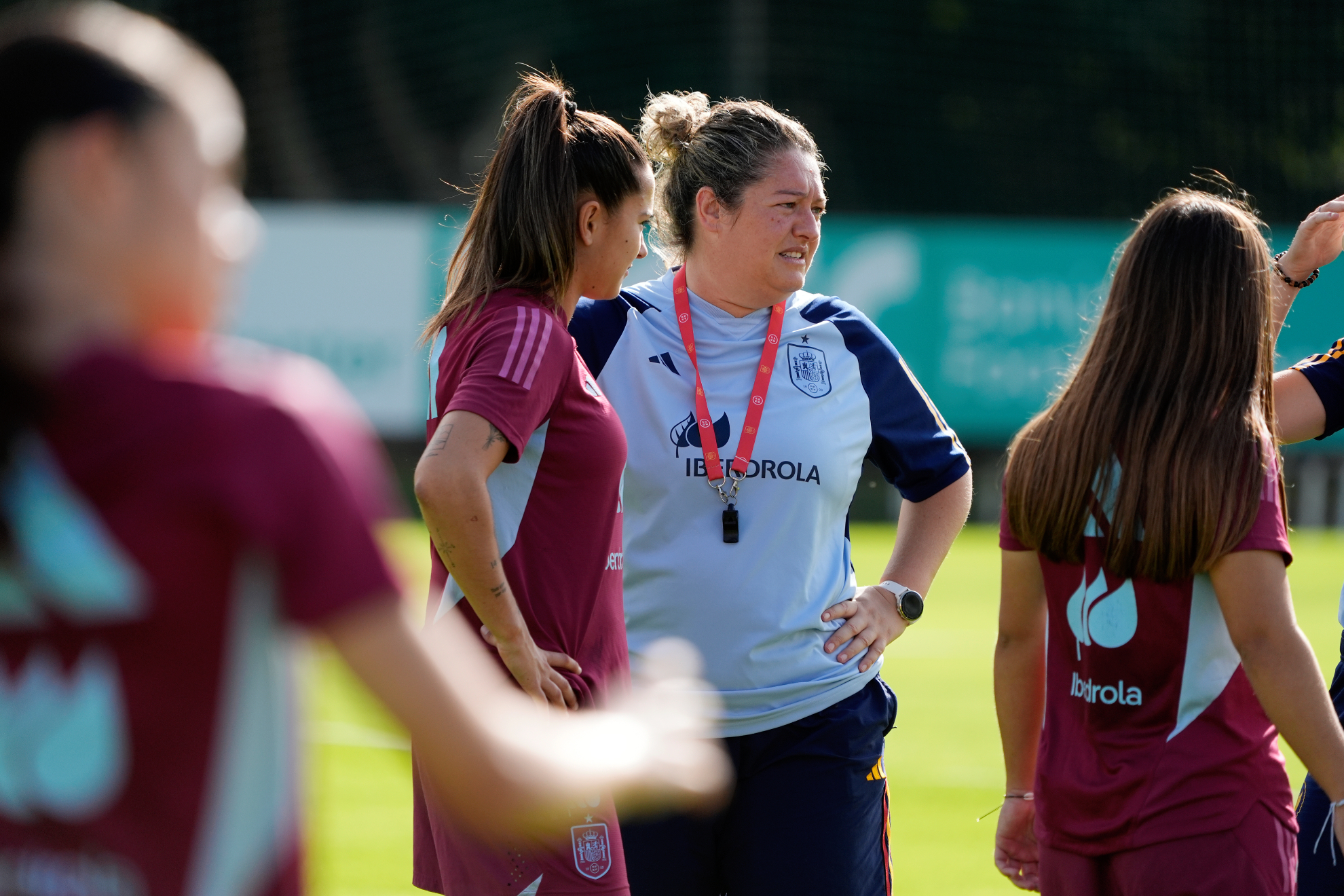 Mila Martínez, durante un entrenamiento de la Sub'17