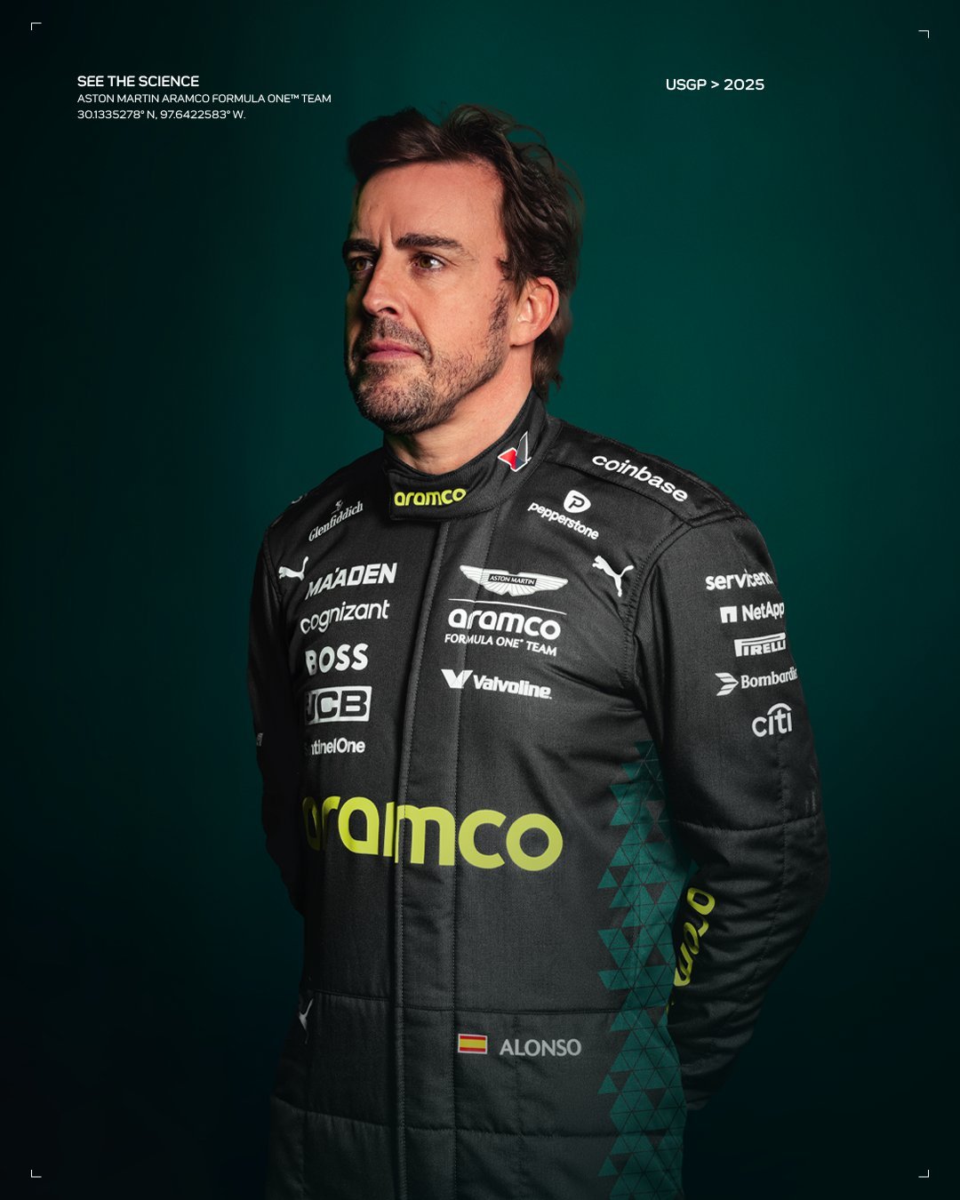 El mono de Alonso en USA.
