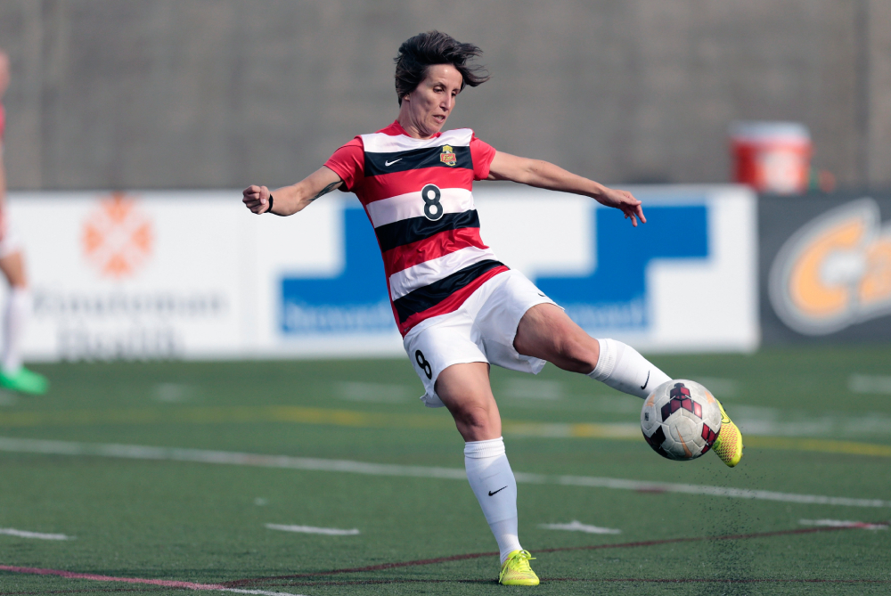 Sonia Bermúdez durante un partido con el Western New York Flash