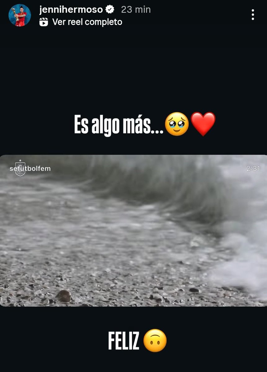 Jenni Hermoso publicó esta 'story' tras la llamada de la selección.