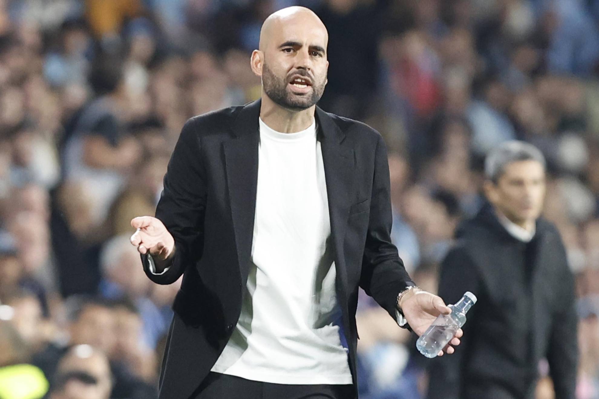 Giráldez durante un partido esta temporada.