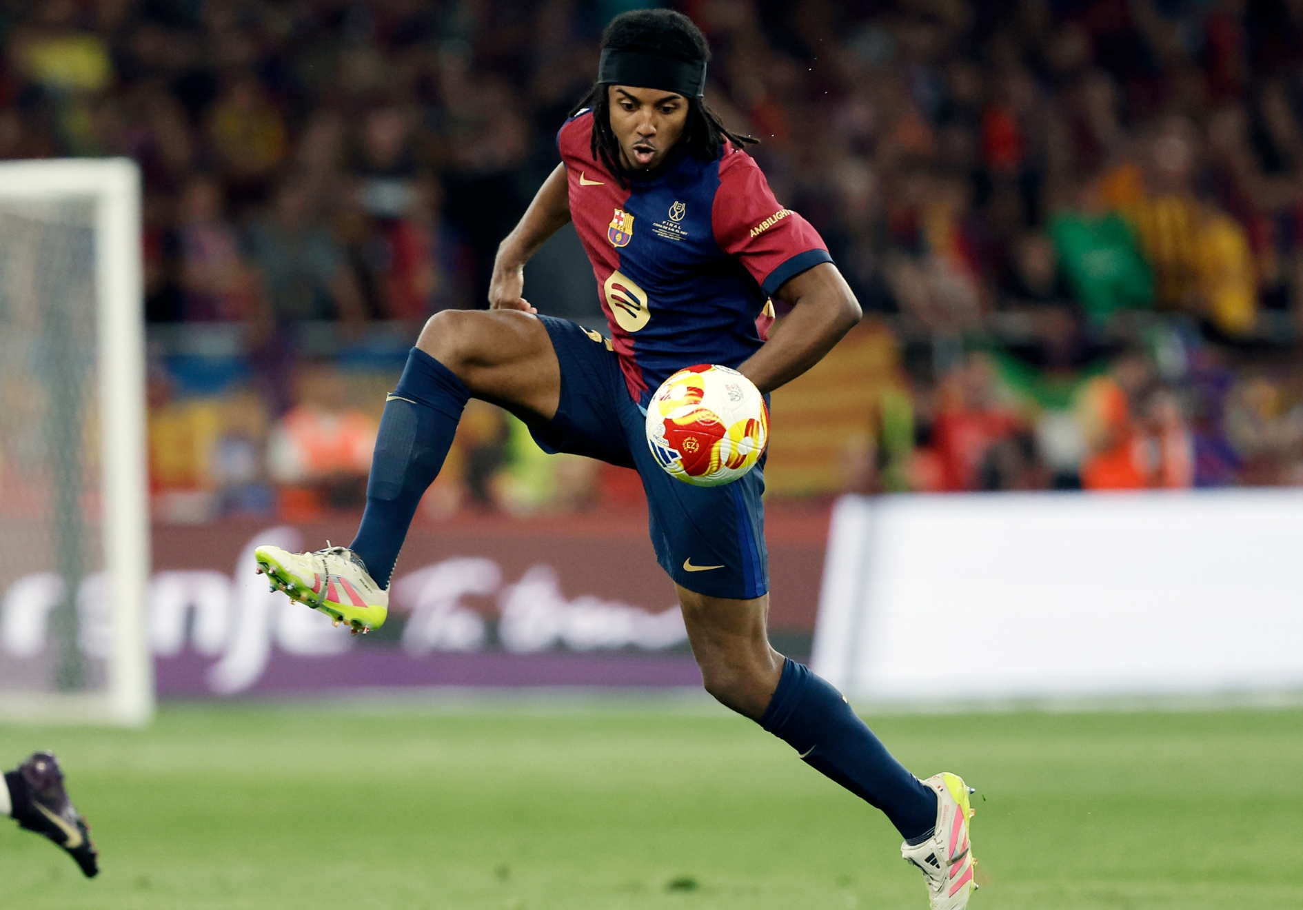 Jules Koundé, en la última final de Copa ante el Real Madrid.