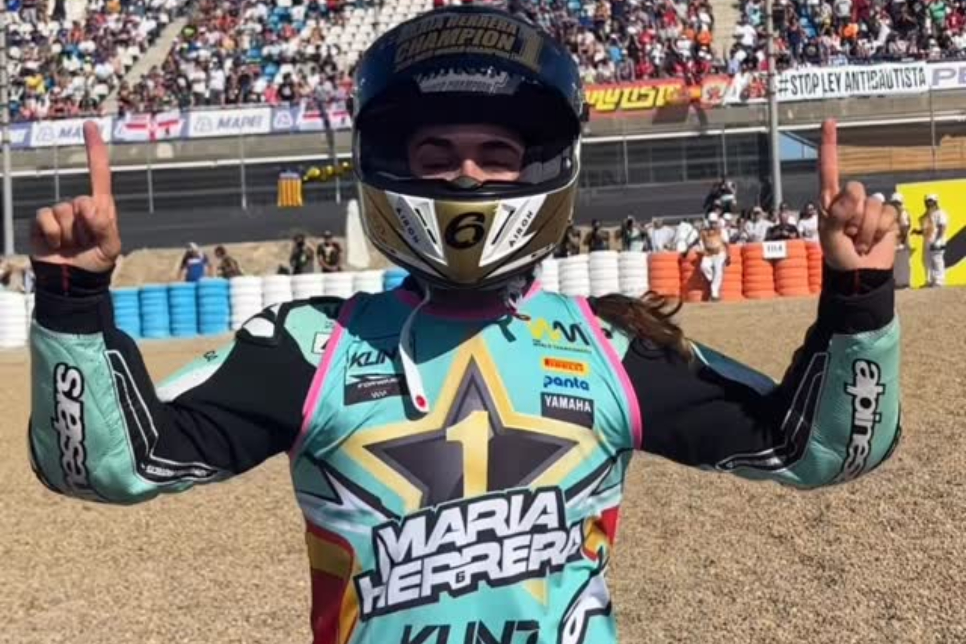 María Herrera, tras sellar su título de WorldWCR.