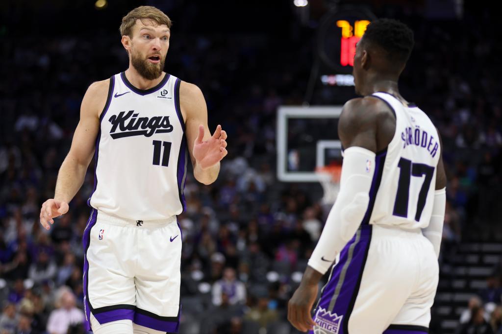 Domantas Sabonis y Dennis Schröder (Sacramento Kings).