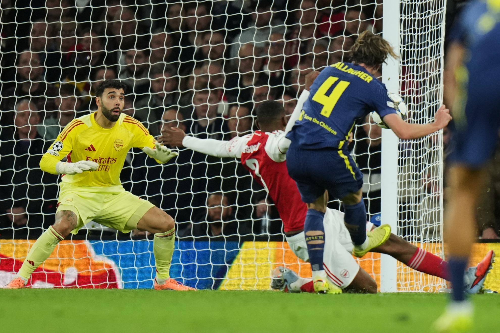 Gallagher, durante el partido ante el Arsenal.