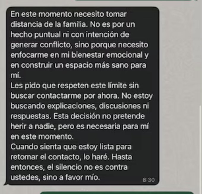 Mensaje de Paola Lens, argentina de 26 años que apareció