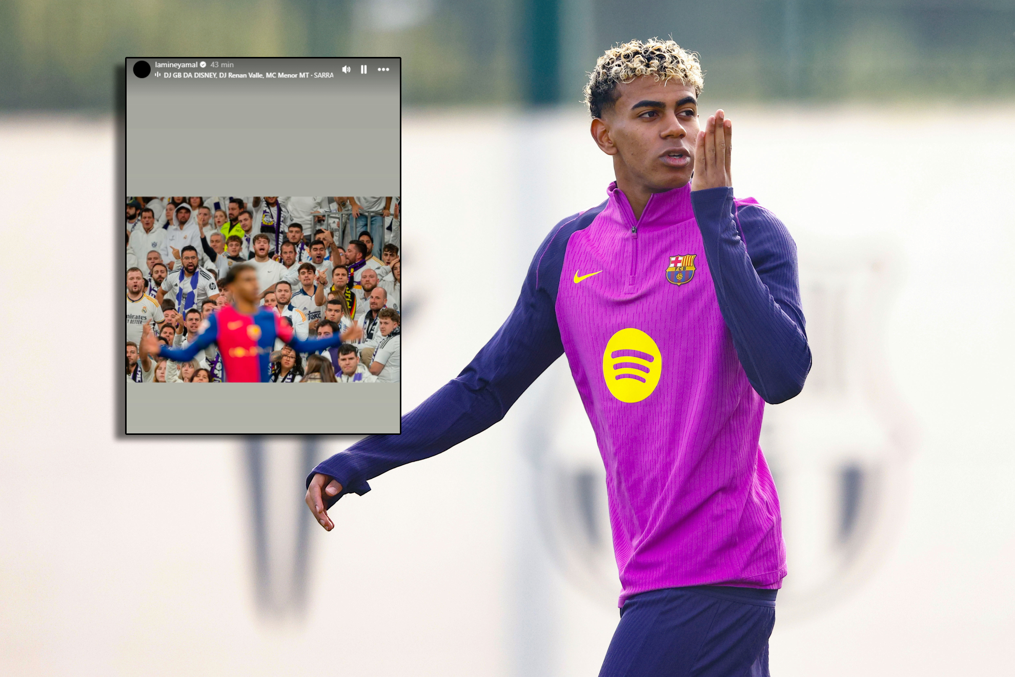 Lamine Yamal, en un entrenamiento.