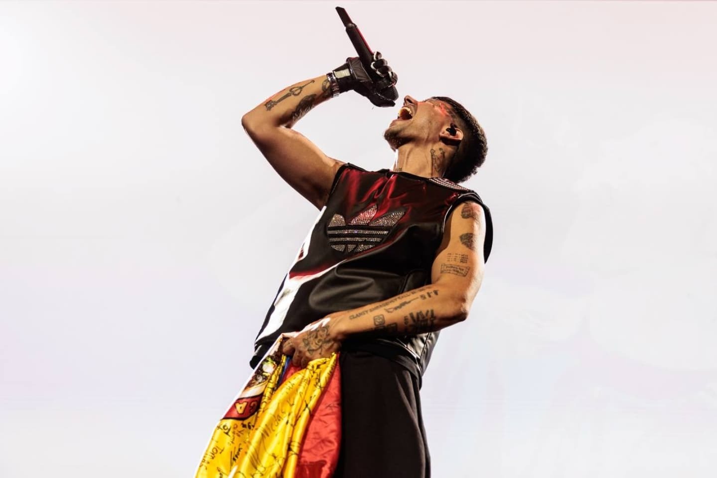 Duki en una imagen durante uno de sus conciertos