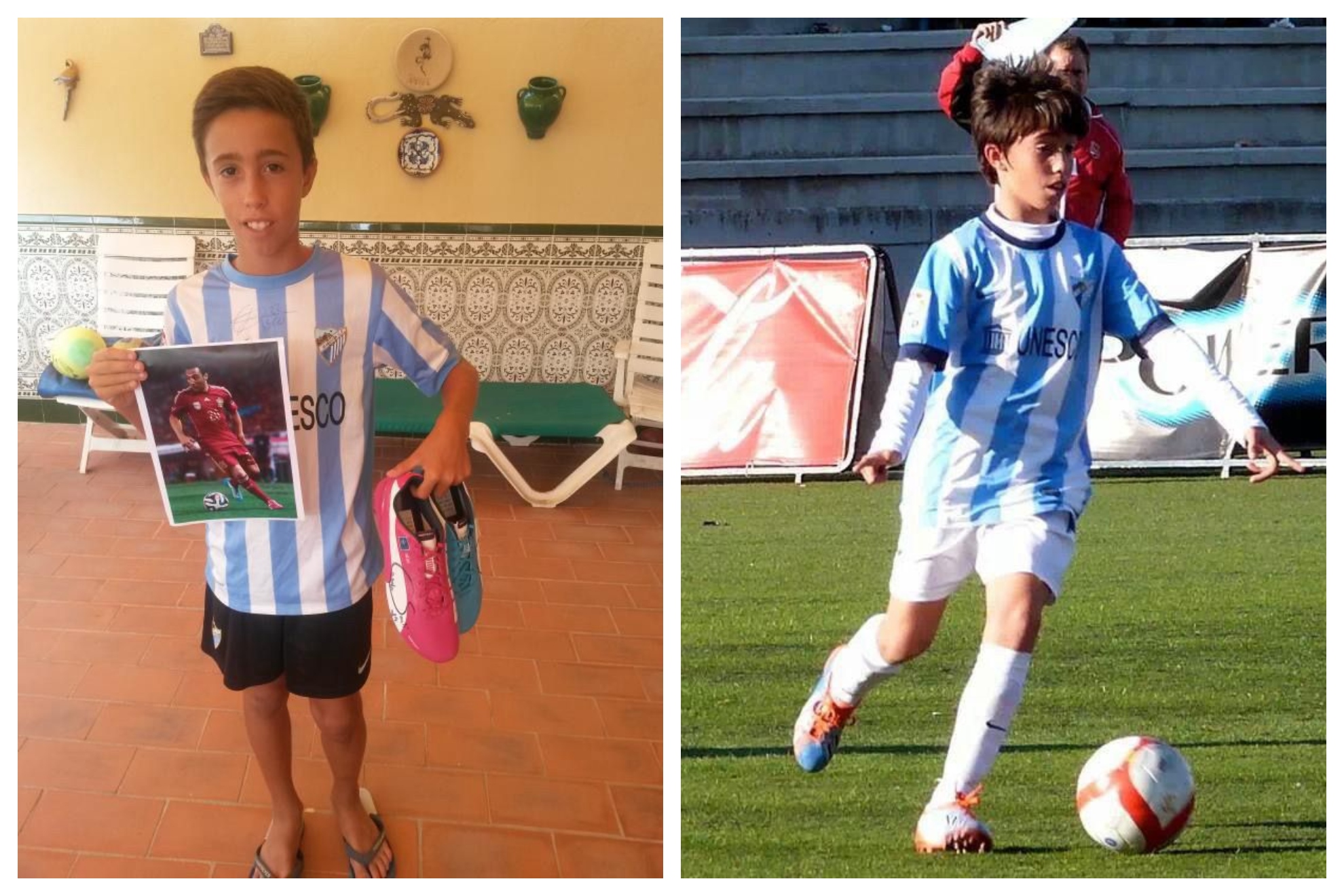 Desde niño... siempre blanquiazul: tanto en casa, como en el campo