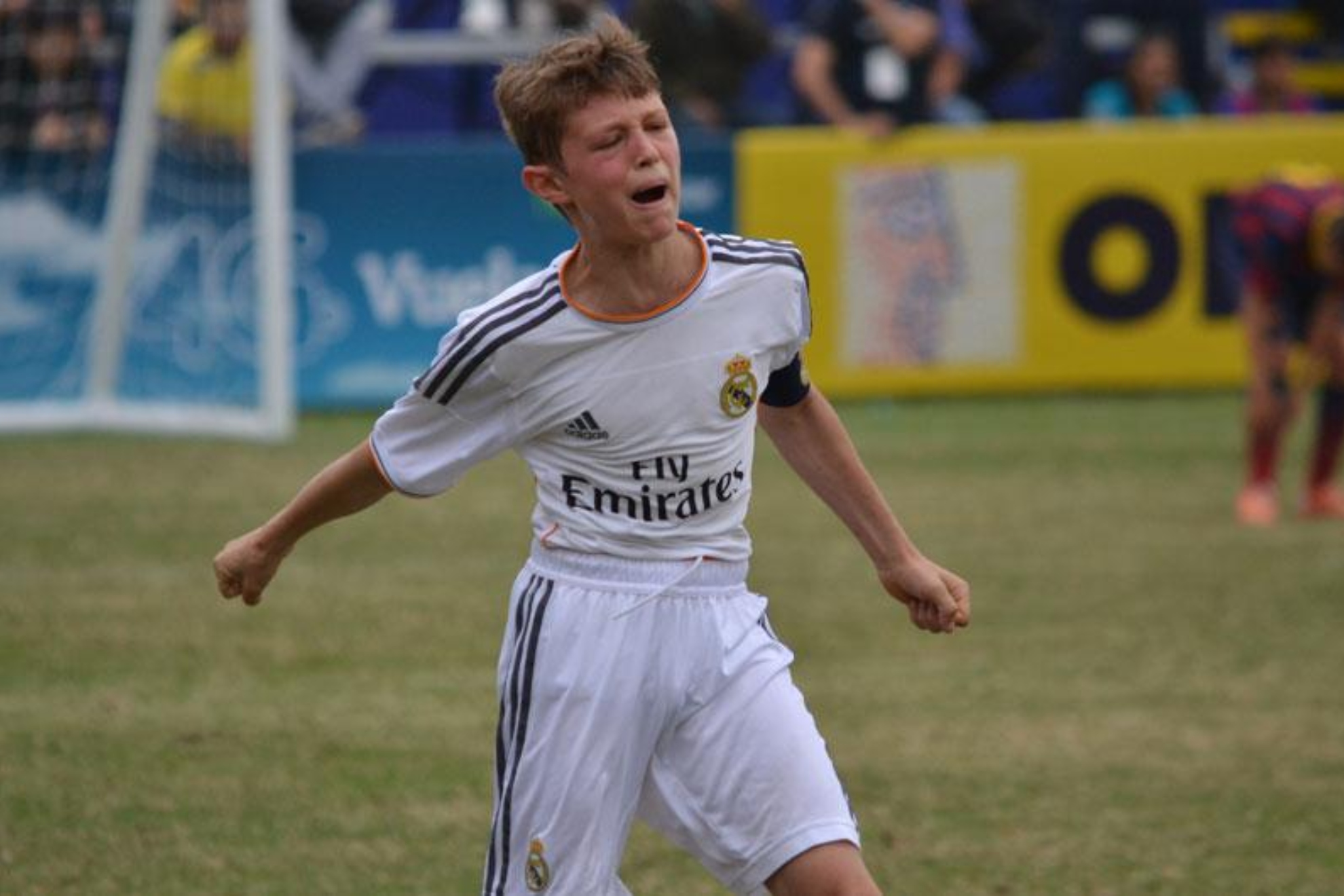 David Cuenca, en un partido con el Madrid de niño.