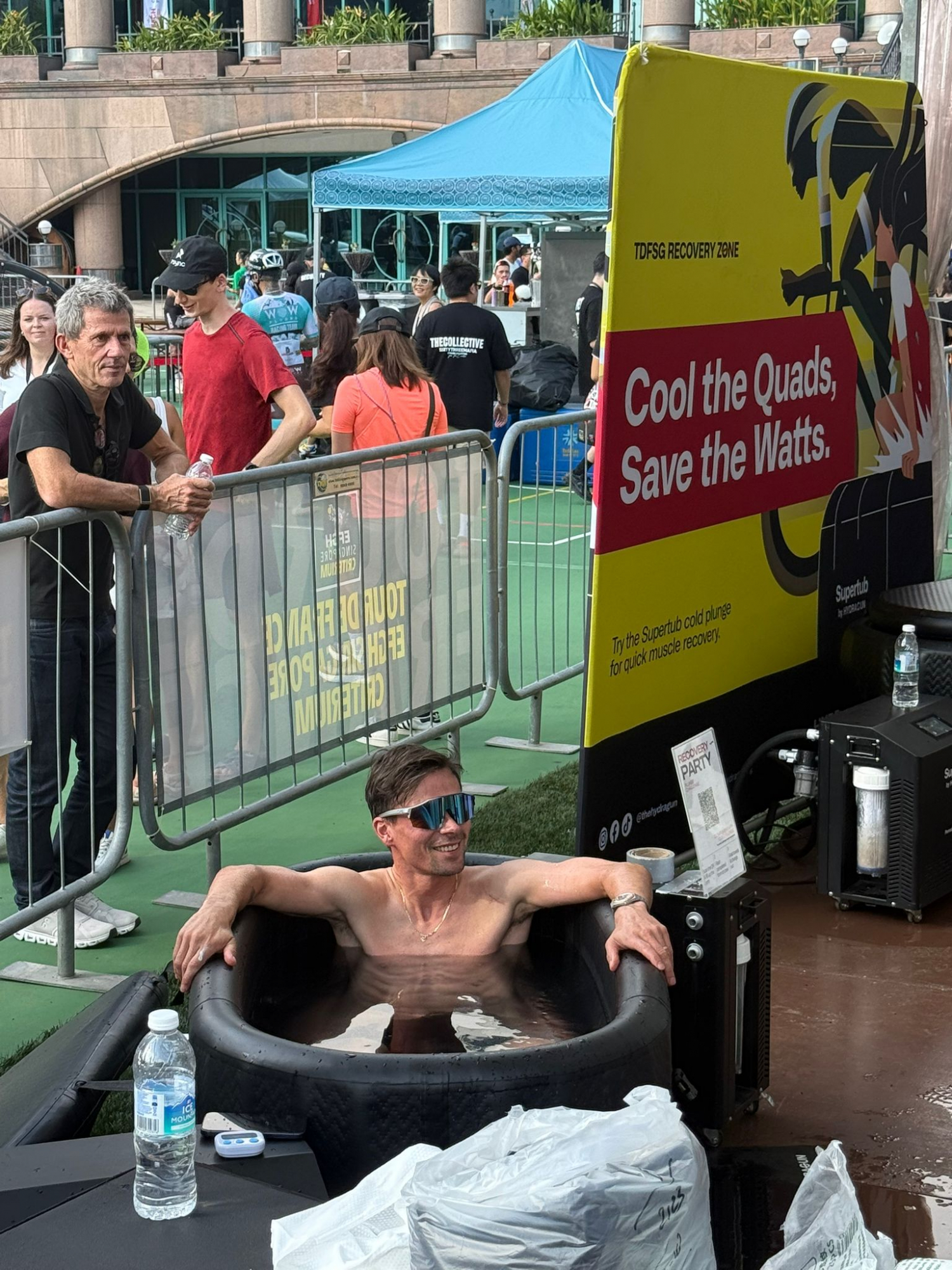 El esloveno se recupera en una bañera fría.