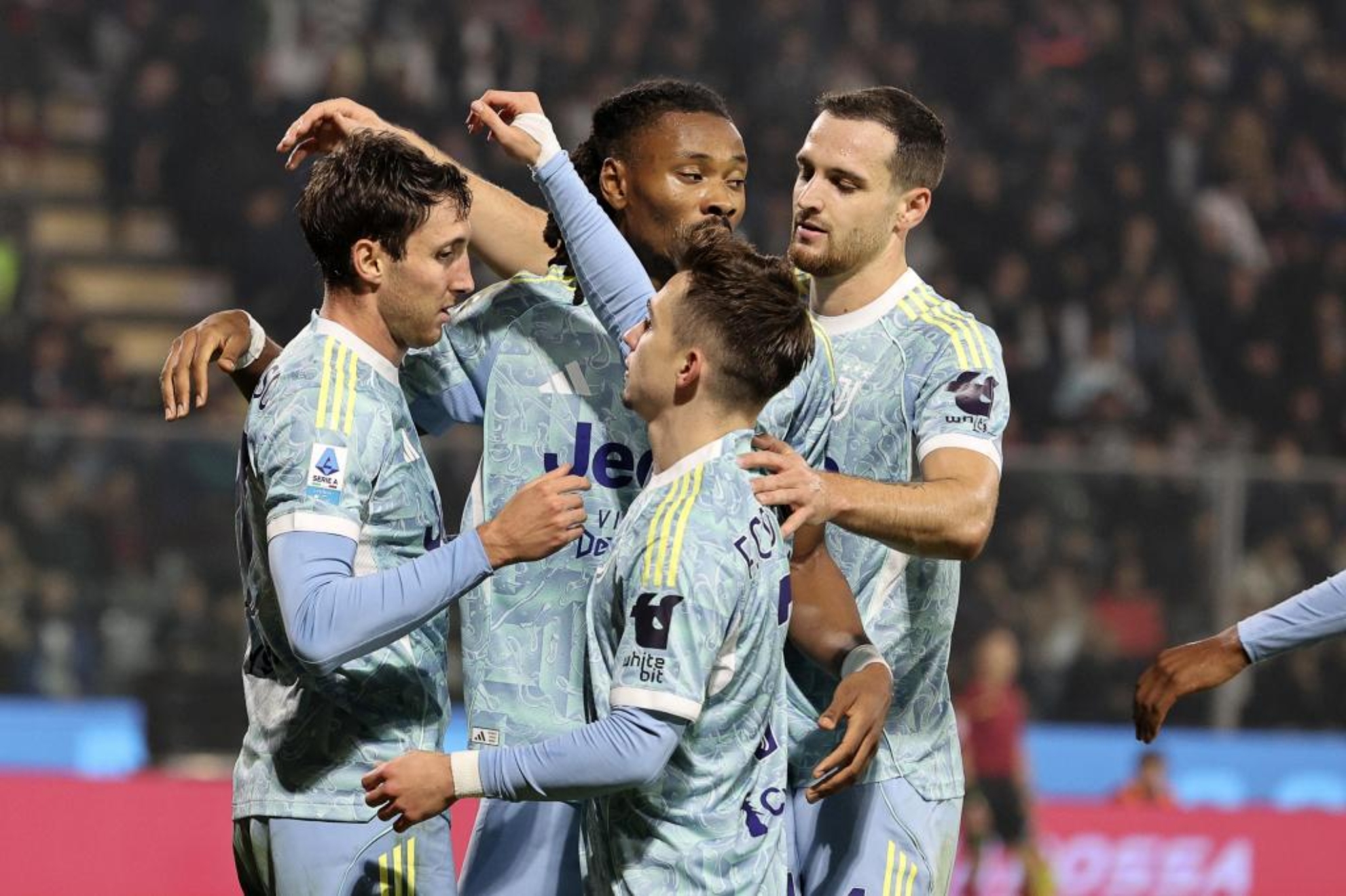 Cambiaso, celebrando con sus compañeros el segundo de la Juventus.