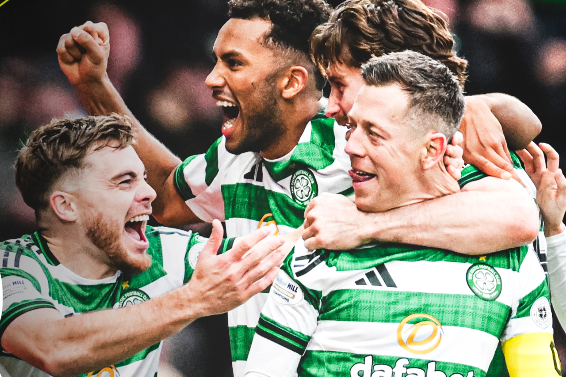 Callum McGregor celebra su gol al Rangers.