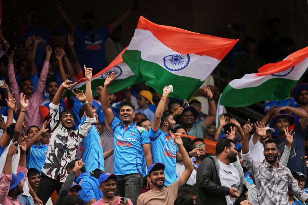 Aficionados en la final India-Sudáfrica