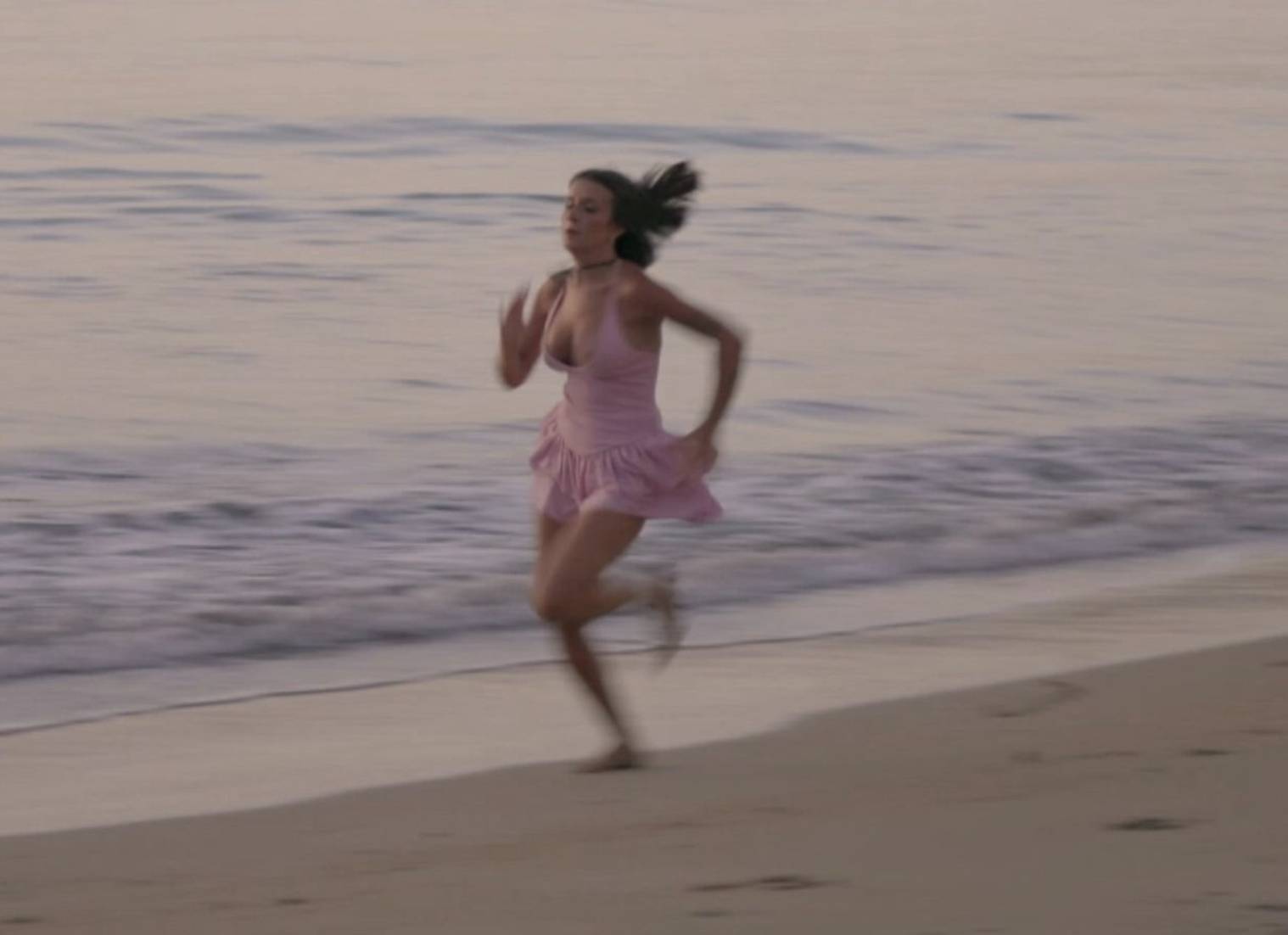 Sandra, a la carrera.